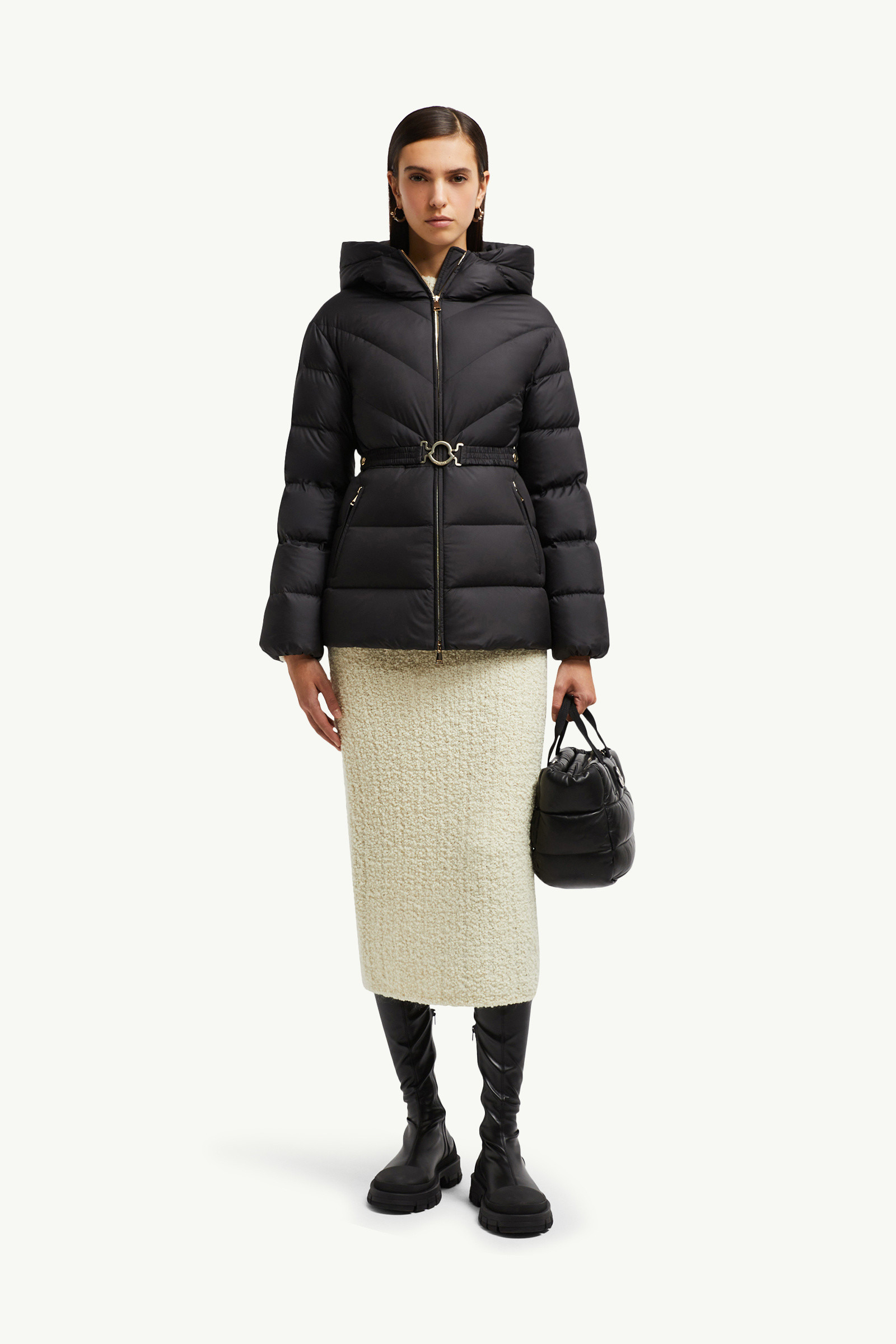 Brosse Diagonal-Quilted Hooded Short Down Jacket - 2