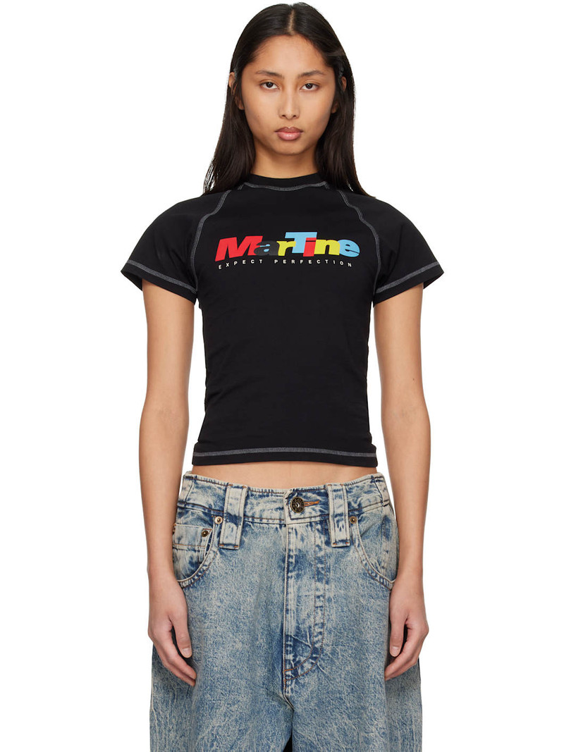 Black Raglan Shrunken T-shirt 1