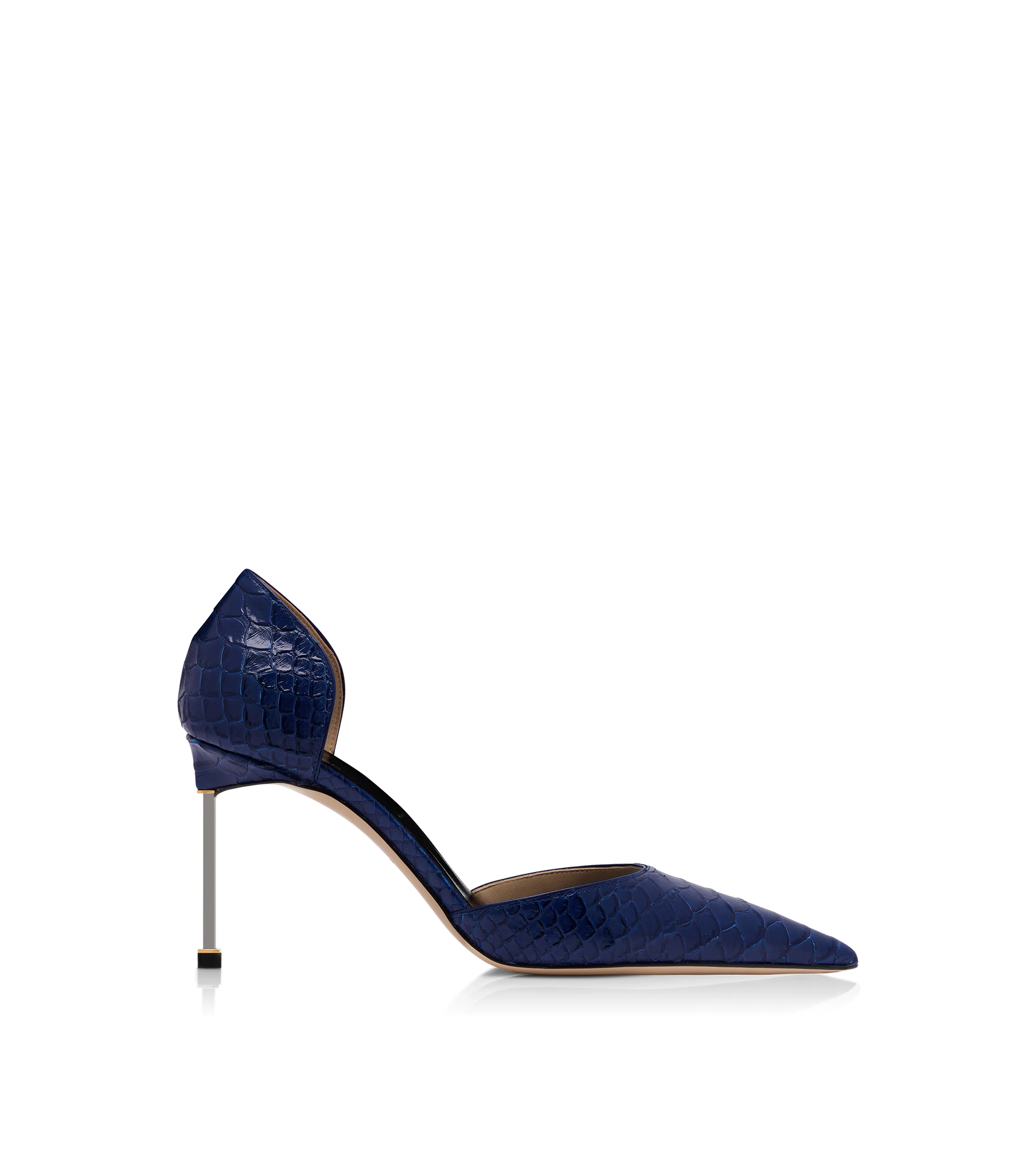 SEMI SHINY PRINTED PYTHON SPIRE D'ORSAY PUMP - 1