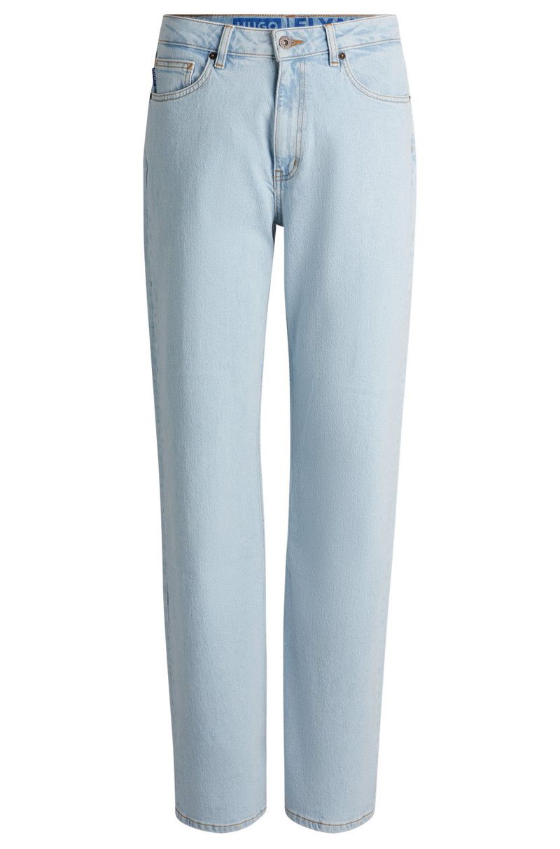 STRAIGHT-FIT JEANS IN LIGHT-BLUE STRETCH DENIM 1