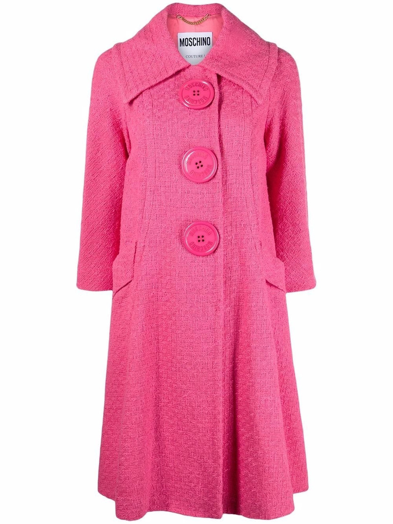 single-breasted tweed coat 1