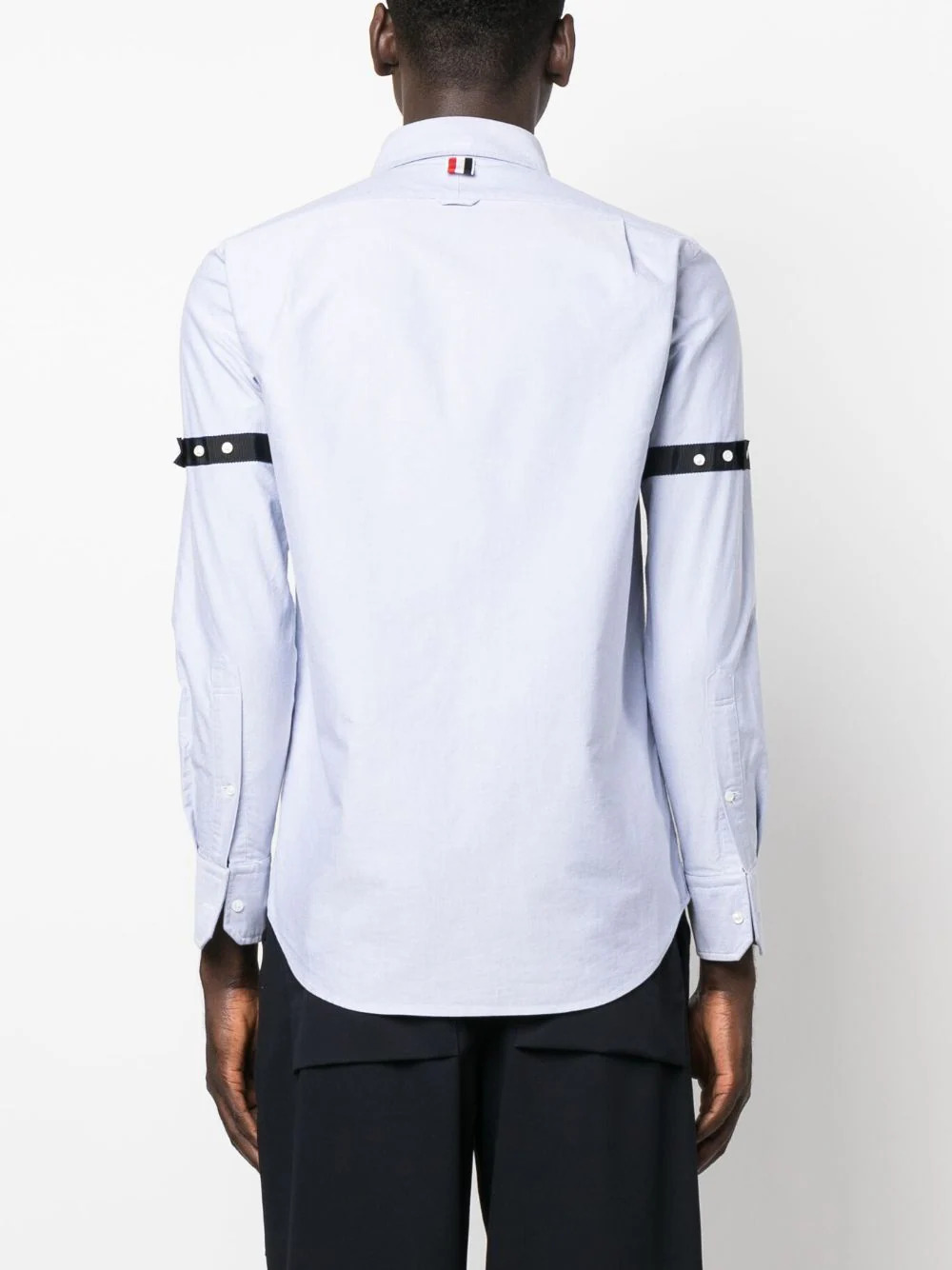 Straight Fit Mini Round Collar Shirt - 4