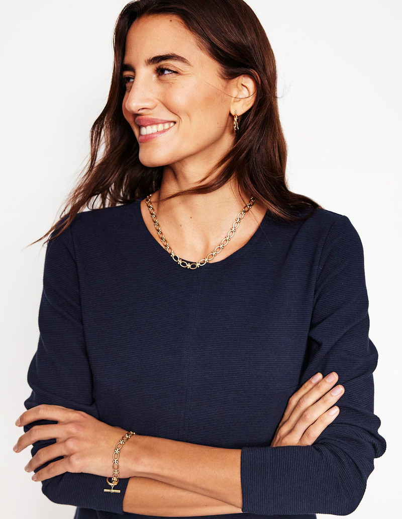 Cornelia Ottoman Dress-Navy 3