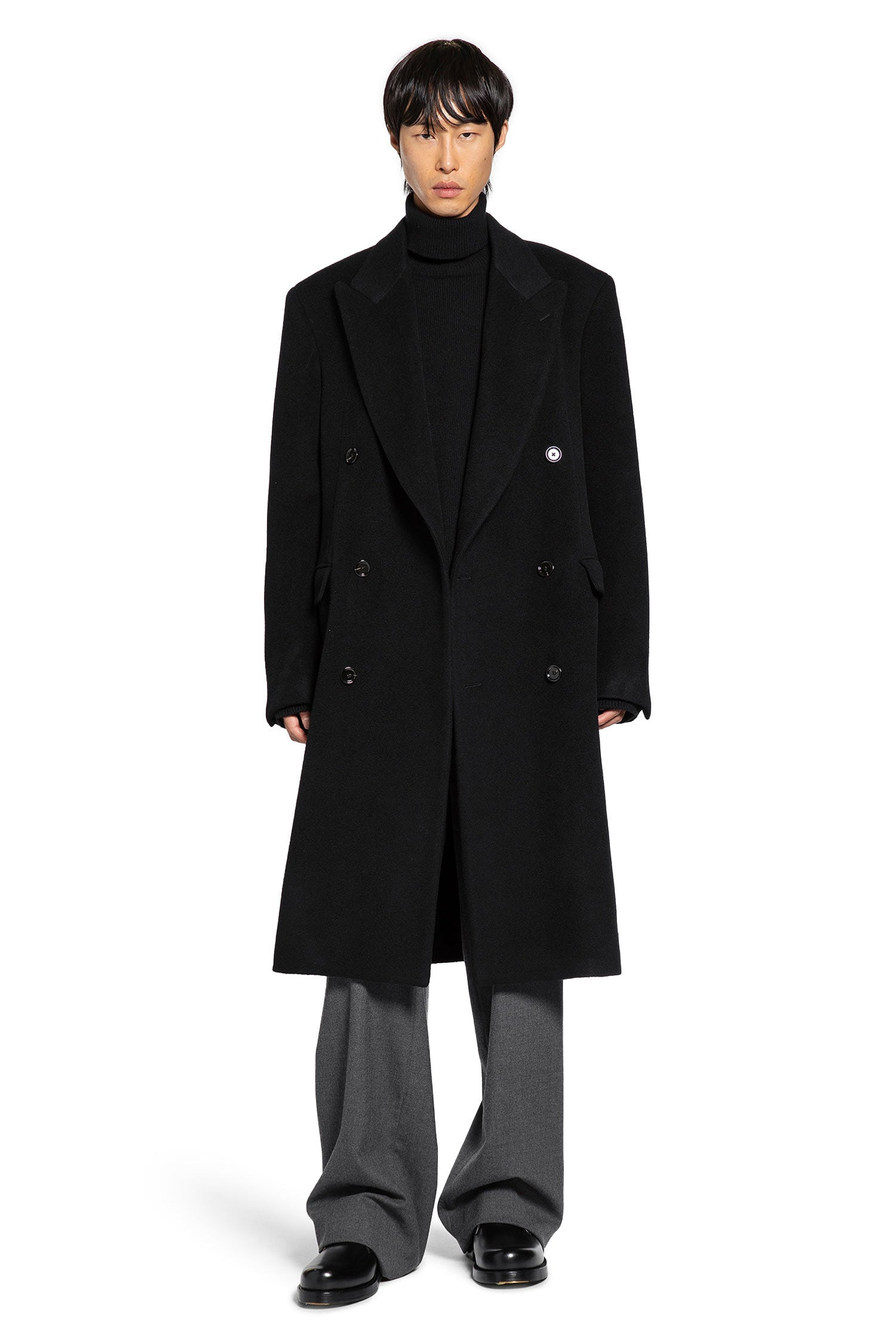 Double-breasted Wool Coat - 1