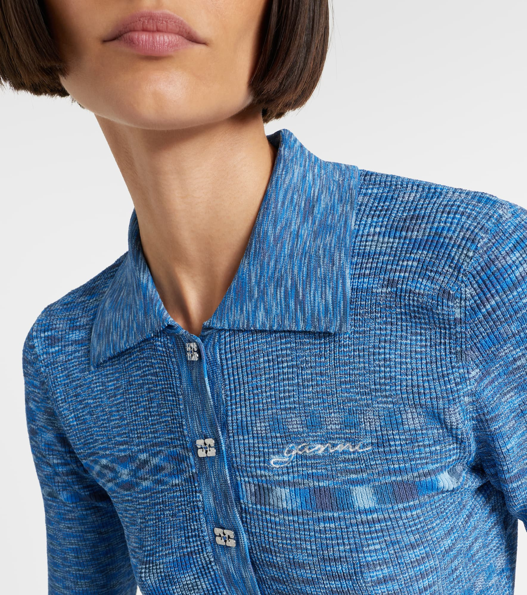 Space-dyed polo sweater - 4