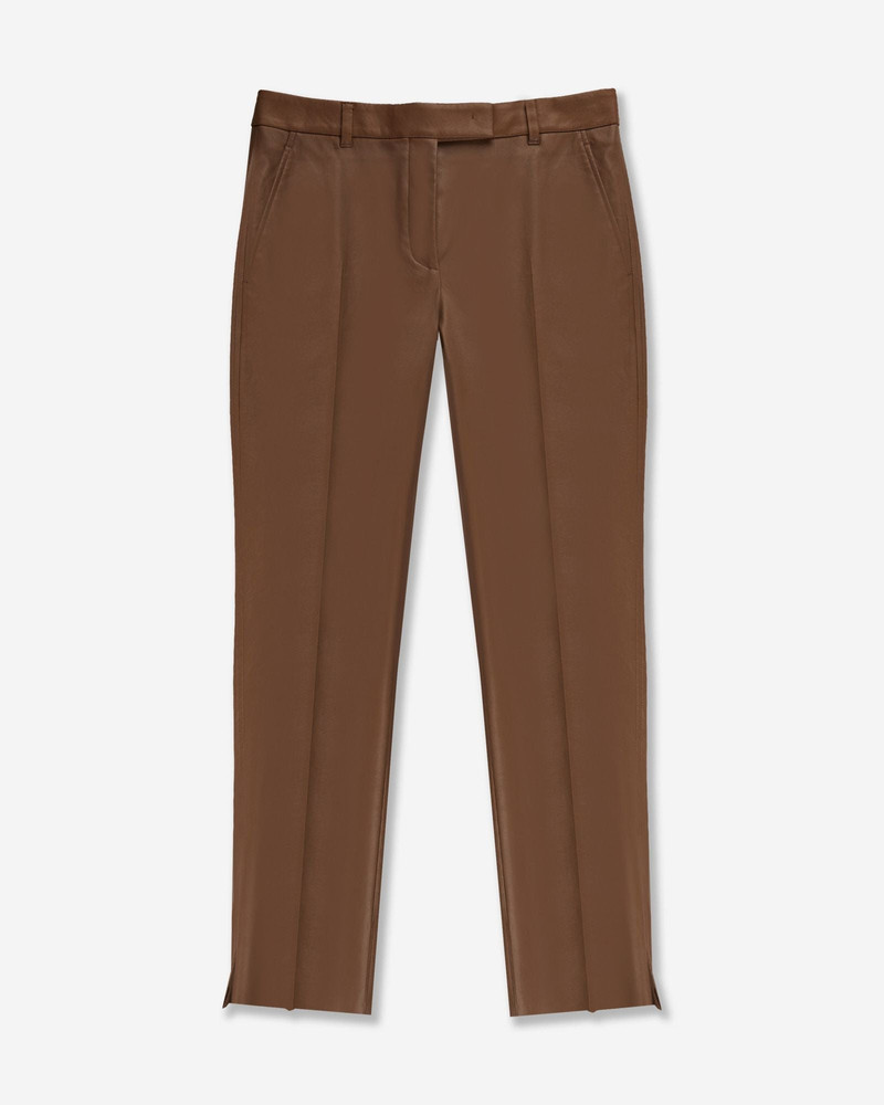 Slim fit trousers in stretch faux leather 1