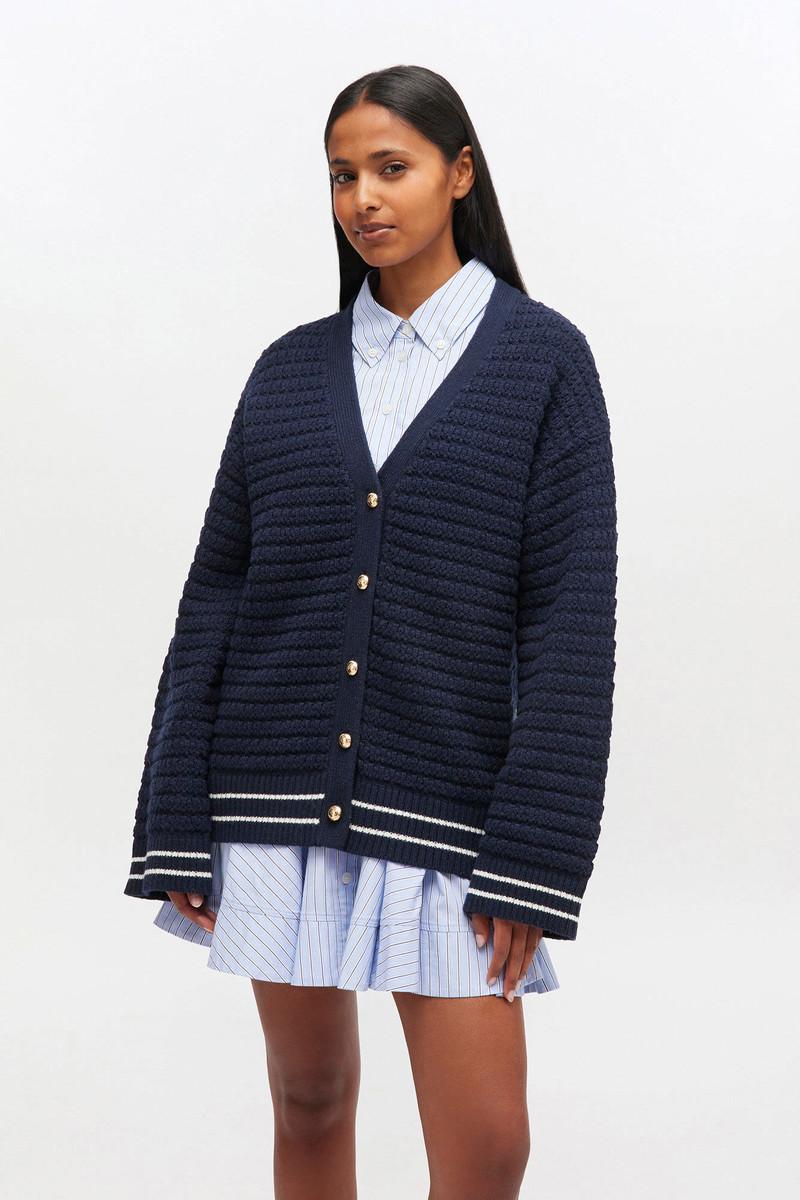 DARK BLUE WOOL CARDIGAN 3