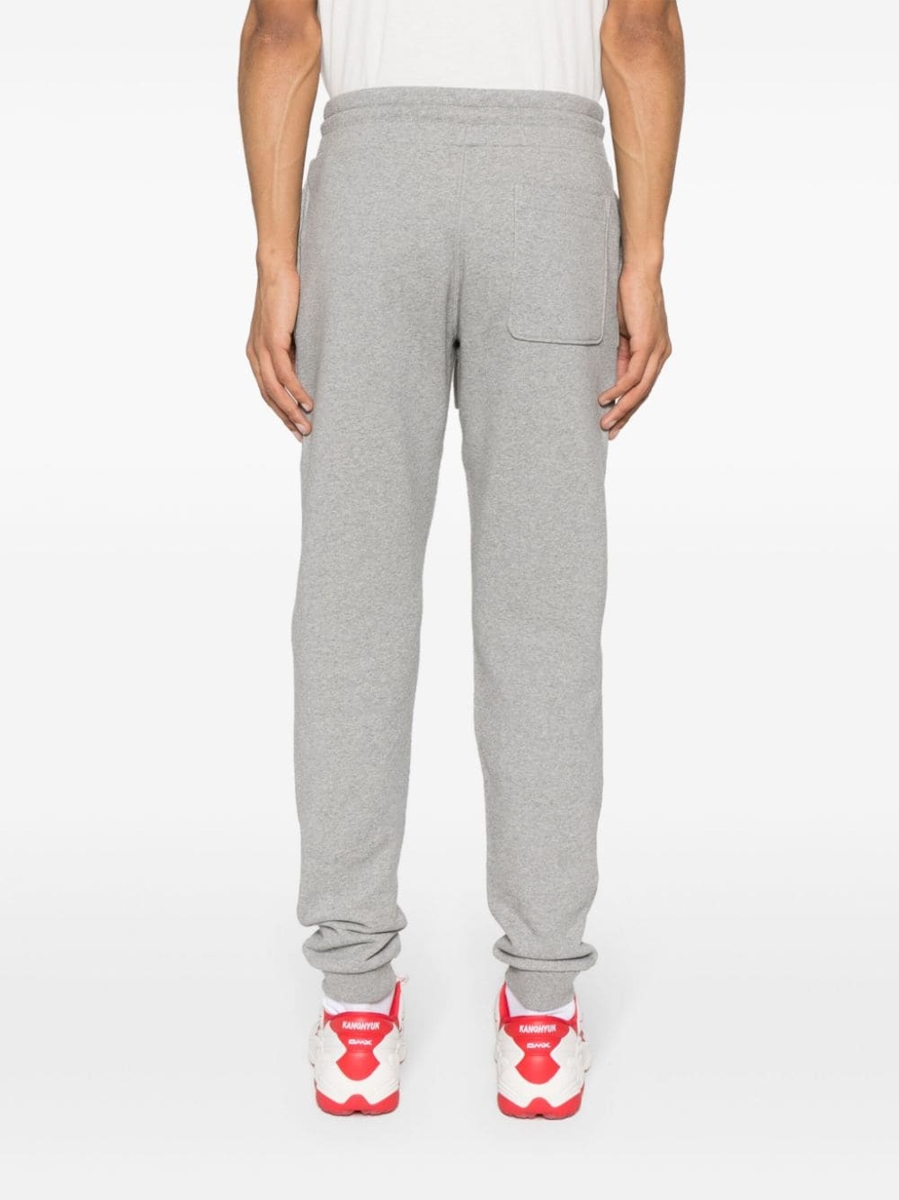 logo-patch cotton track trousers - 4