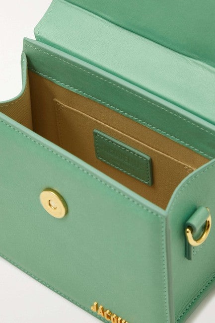 JACQUEMUS Le Chiquito Noeud Green Leather Shoulder Bag - 4