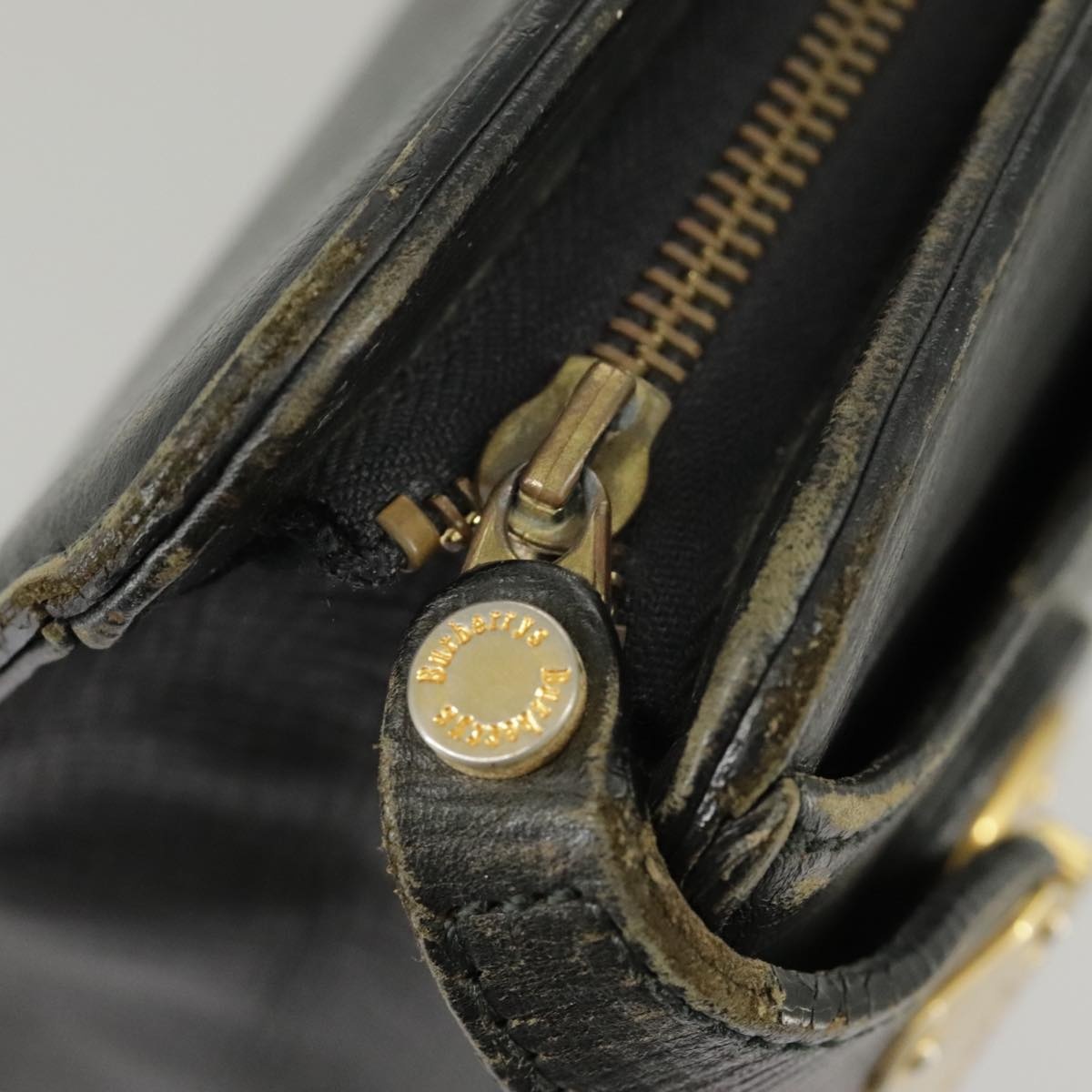 Burberry Business Bag Leather Black Gold - 11