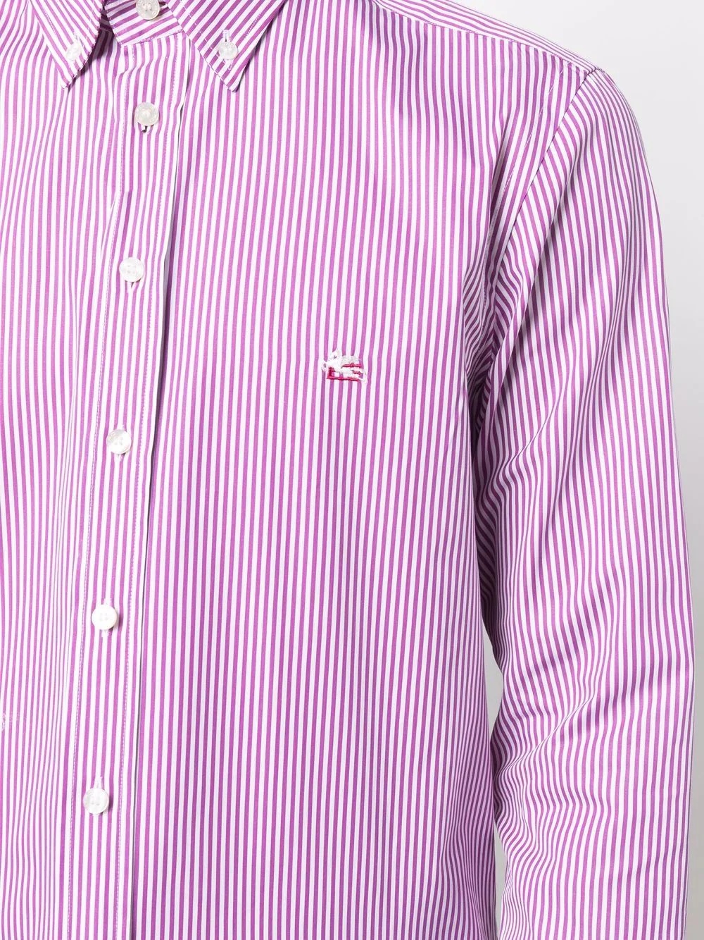 striped-button-down shirt - 5