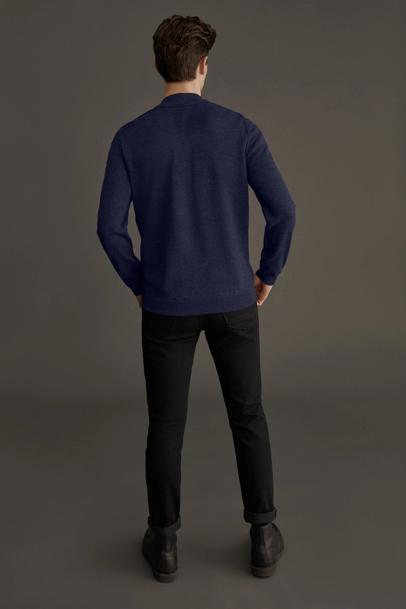 HYBRIDGE KNIT REVERSIBLE PULLOVER BLACK LABEL 6