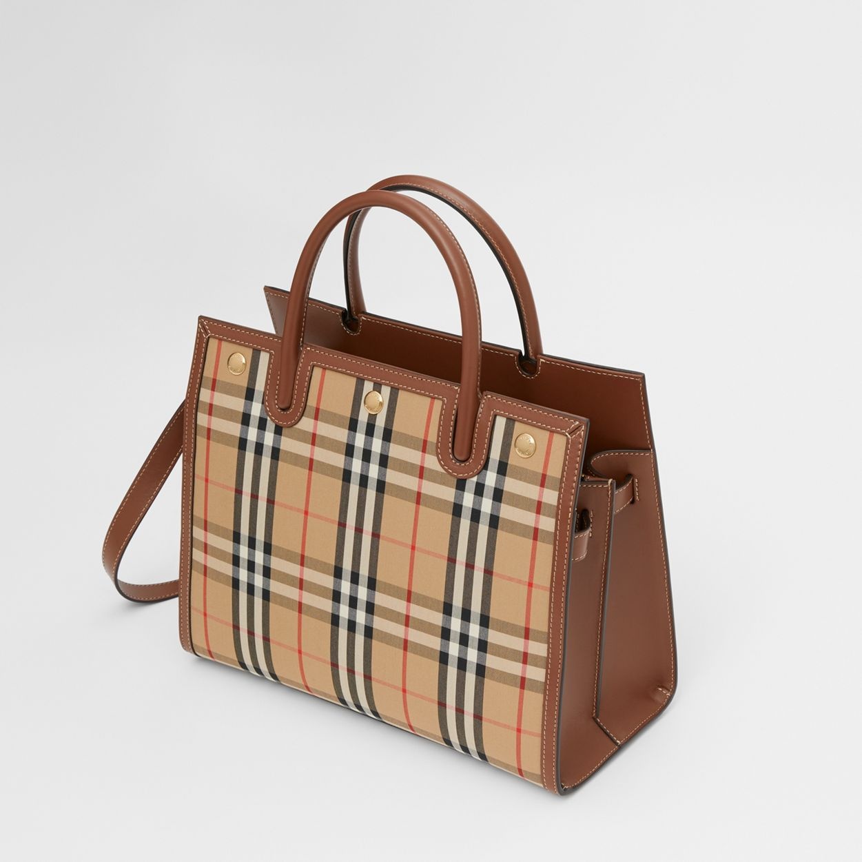 Medium Vintage Check Two-handle Title Bag - 4