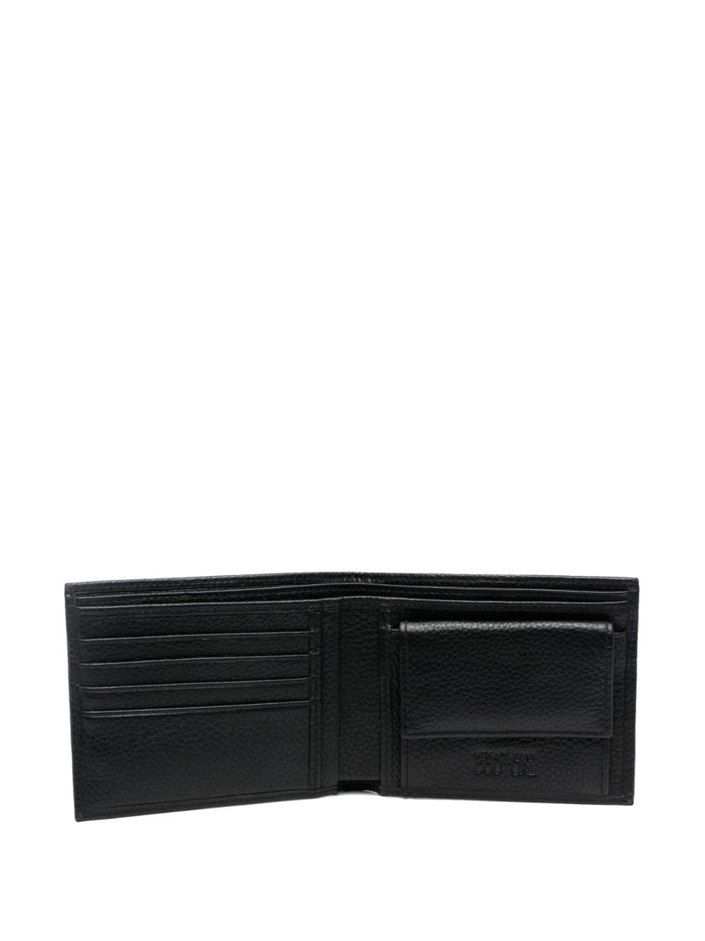 logo-plaque leather wallet - 3