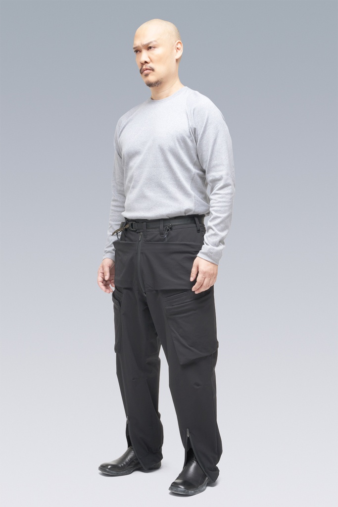 S27-PR Cotton Rib Longsleeve Shirt Gray Melange - 32