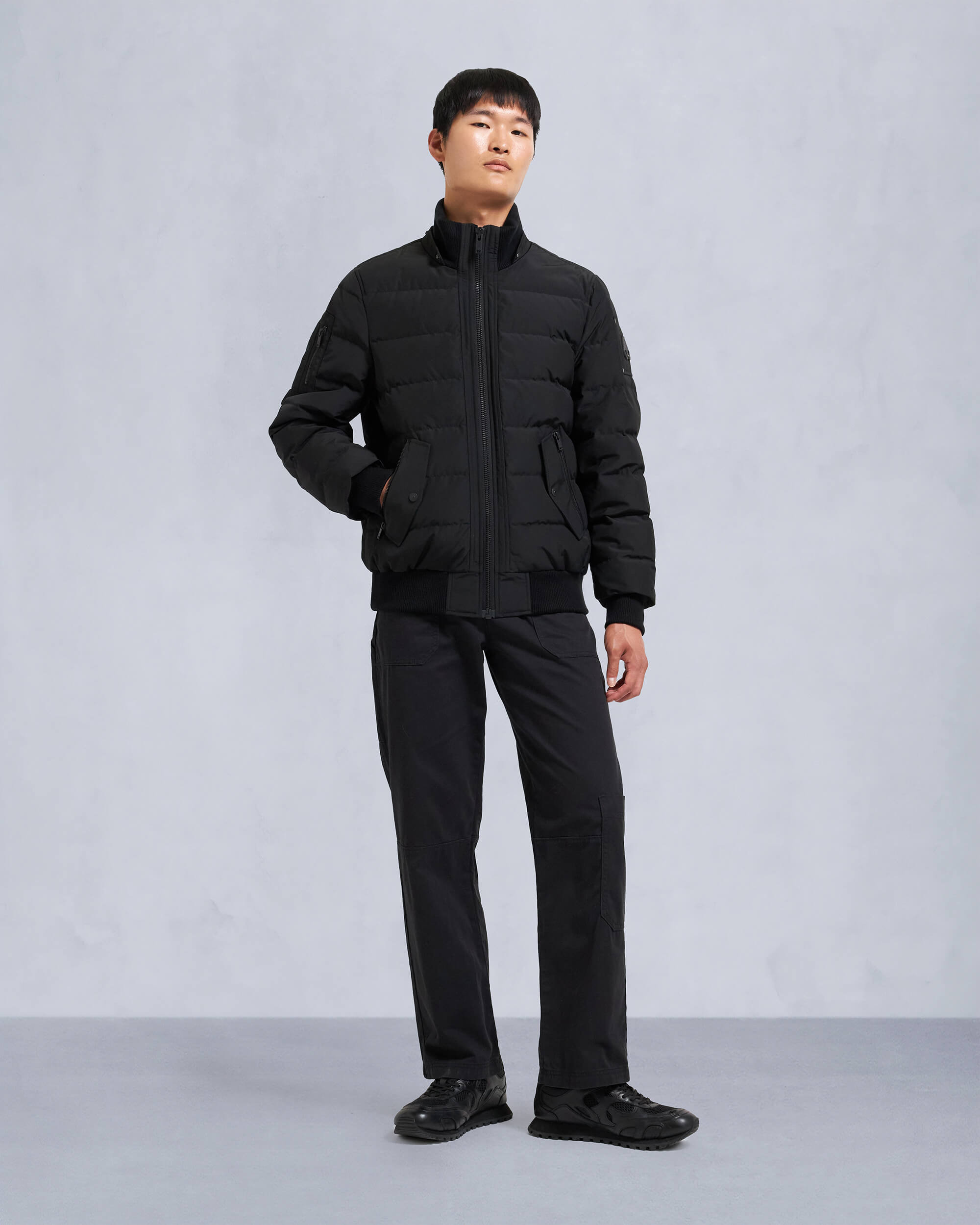 ONYX SCOTCHTOWN SHEARLING BOMBER JACKET - 7