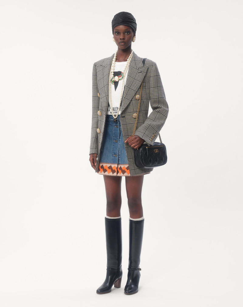 Valentino JERSEY COTTON T-SHIRT WITH CHEZ VALENTINO PRINT outlook