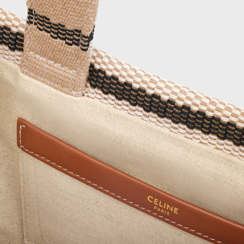 small cabas thais in STRIPED TEXTILE WITH TRIOMPHE 4