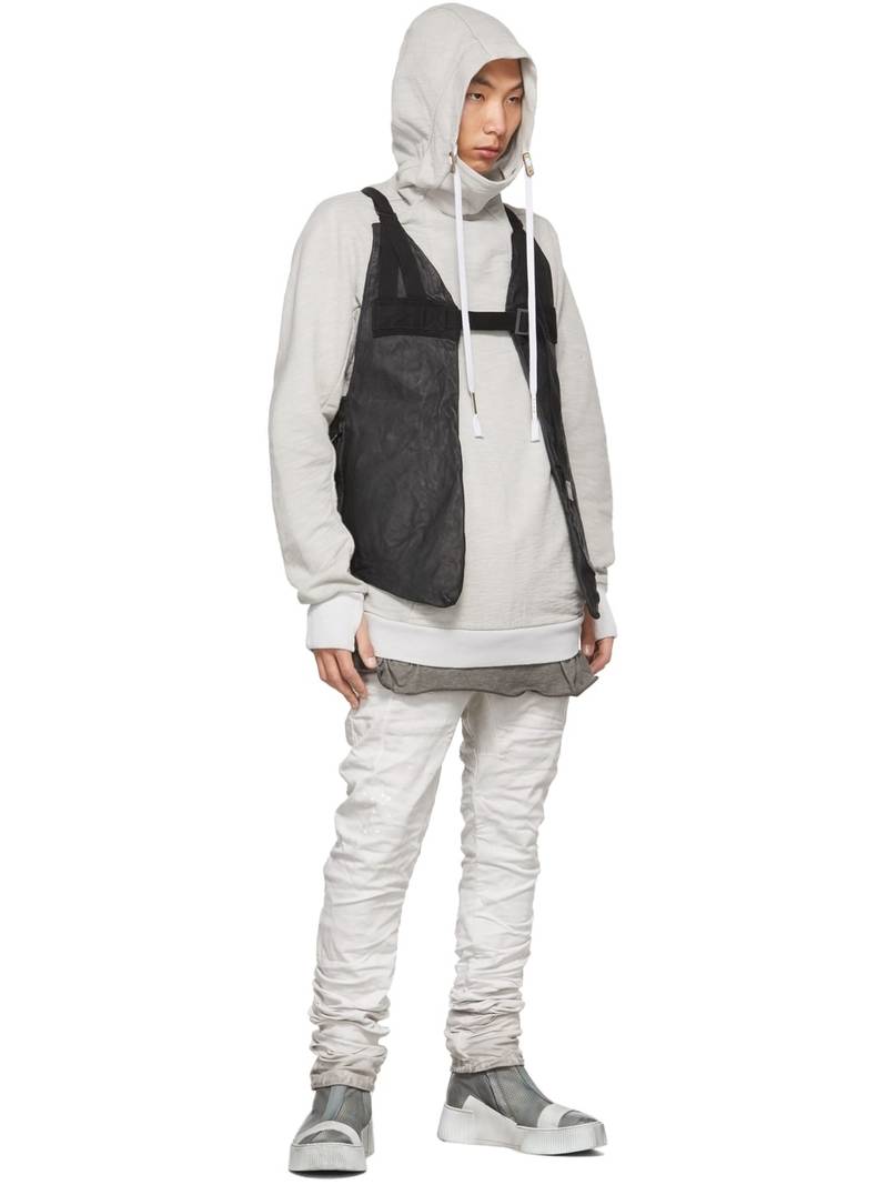 Boris Bidjan Saberi Grey Painted P13 Jeans outlook