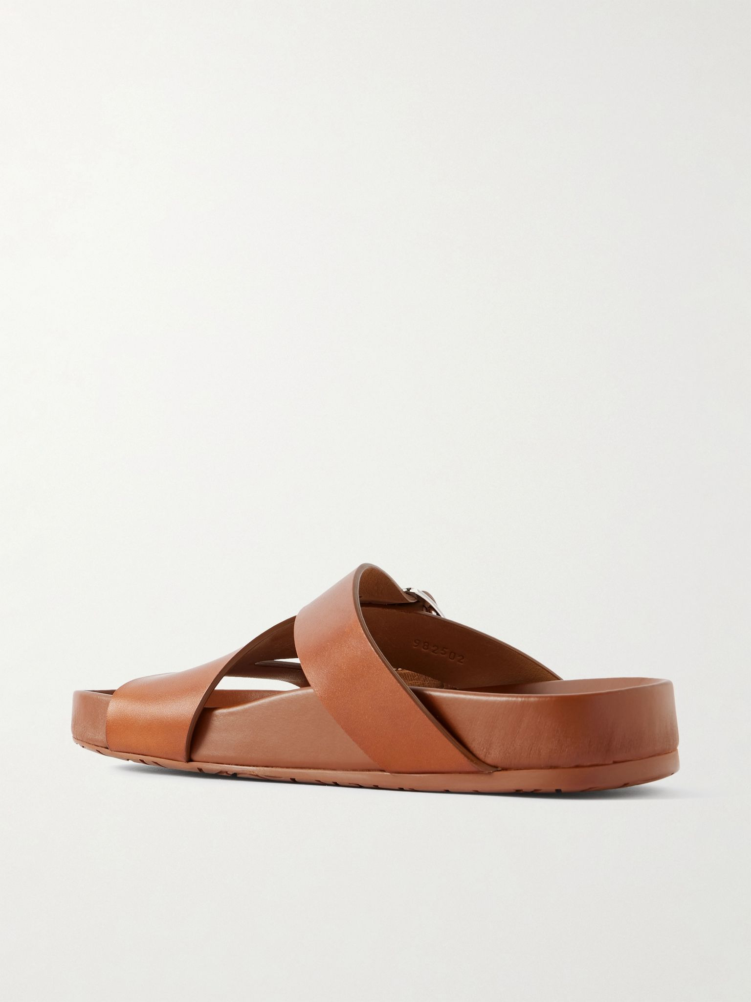 + Paula's Ibiza Ease Buckled Leather Slides Brown - 4