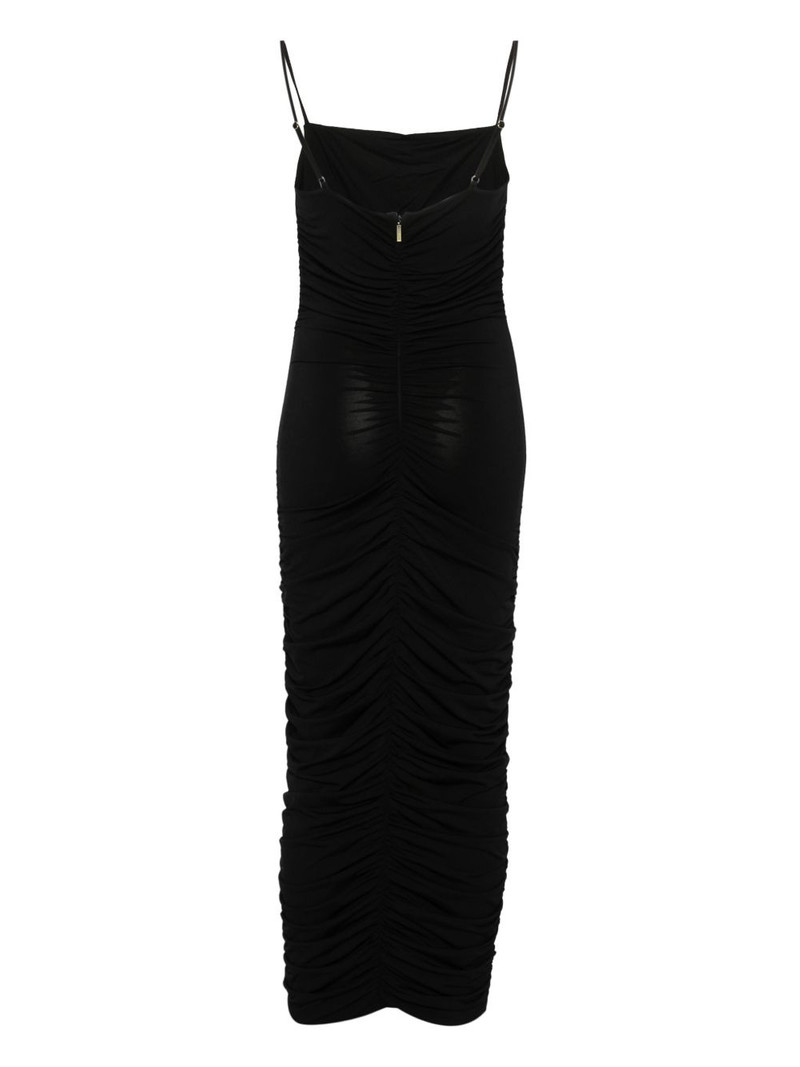 MICHAEL KORS ruched jersey midi dress outlook