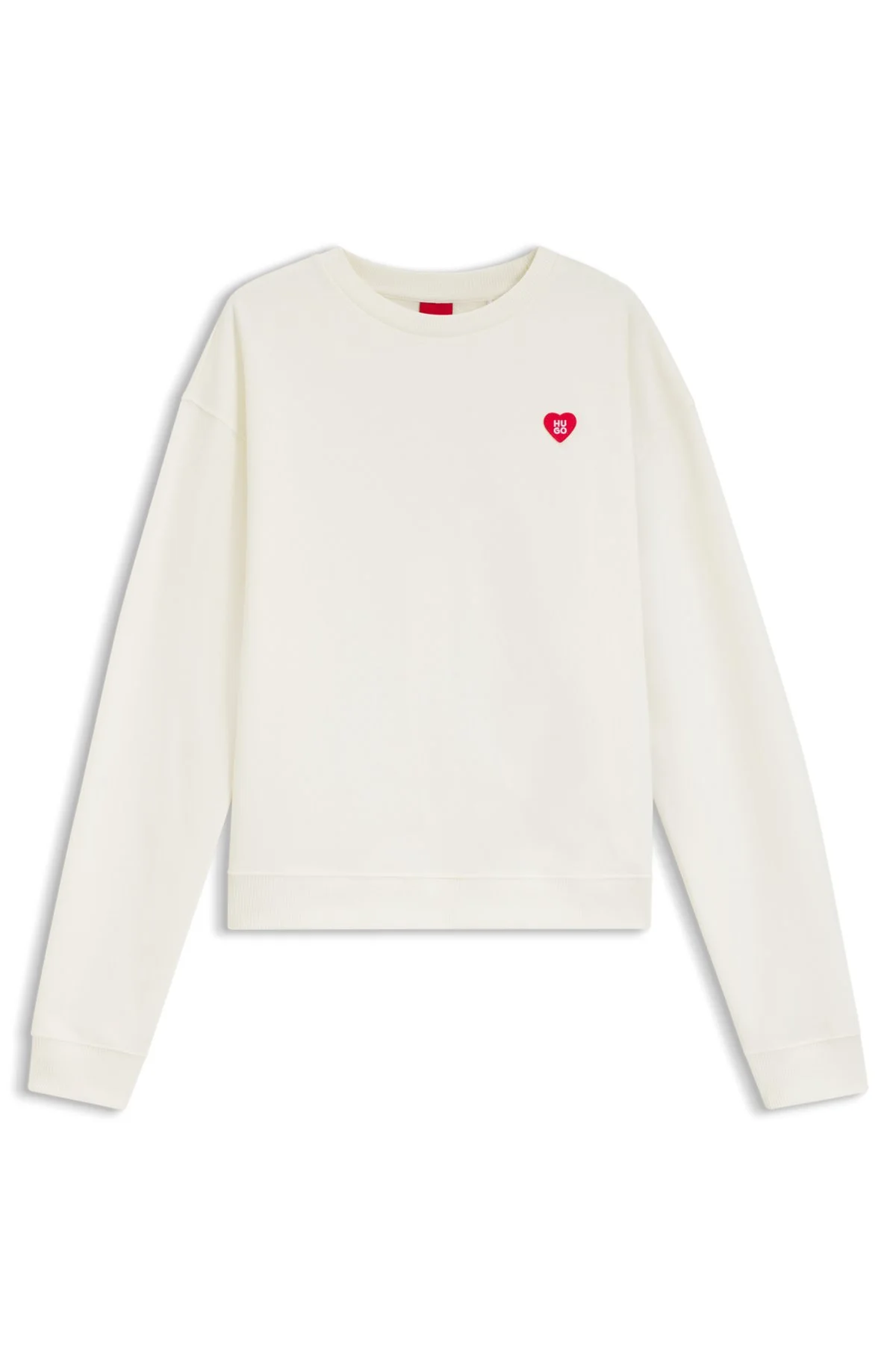 ALL-GENDER COTTON-TERRY SWEATSHIRT WITH HEART LOGO - 1