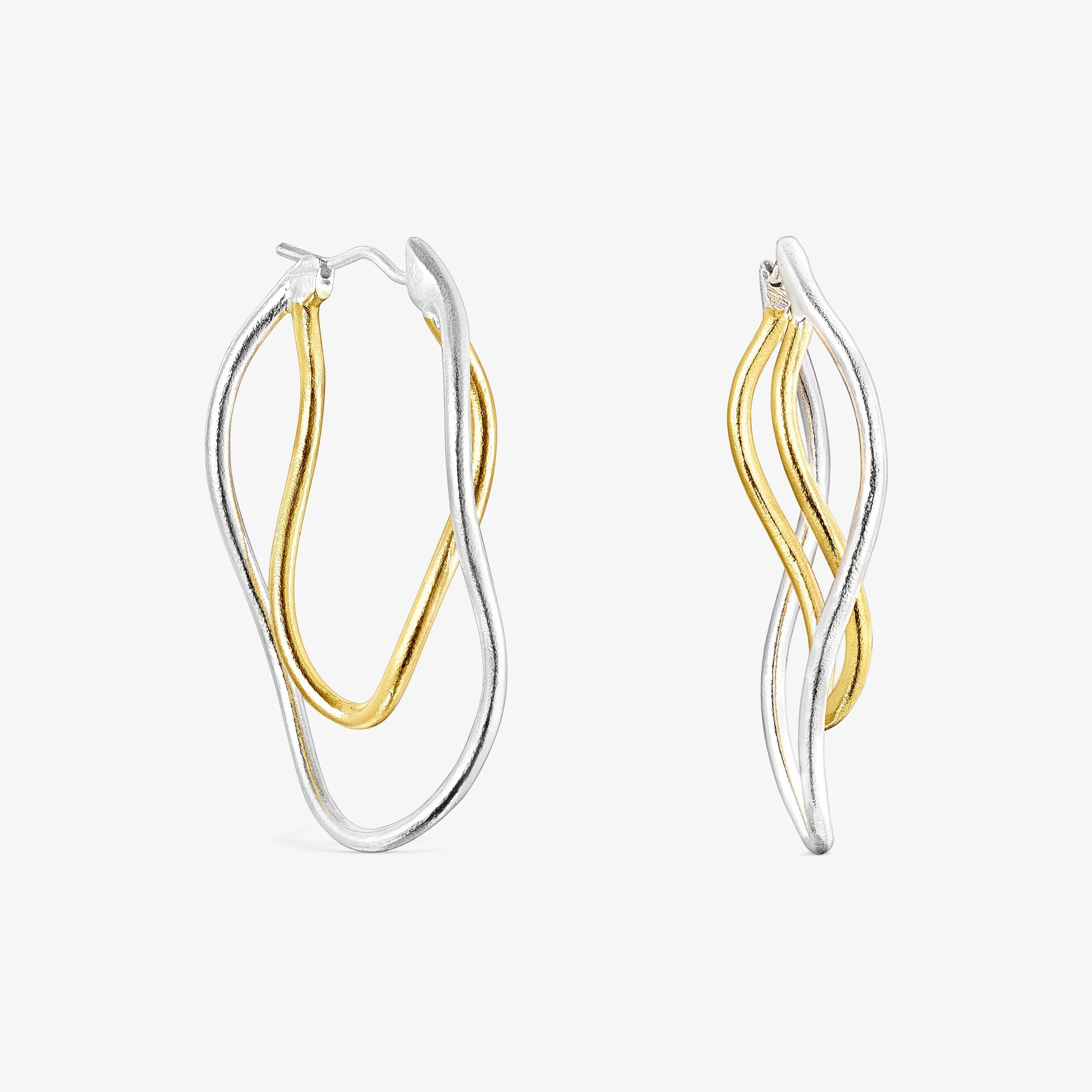 Hav bicolor ellipse Earrings - 1