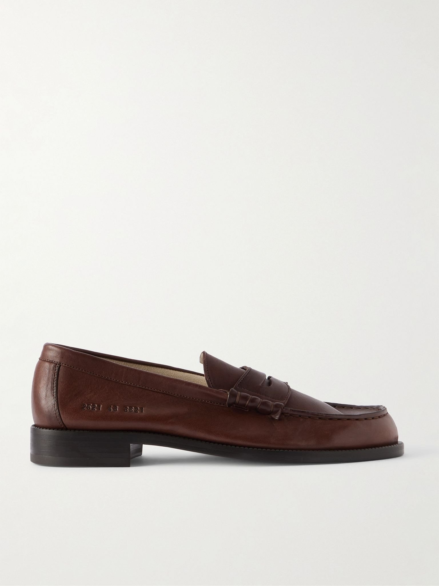 Leather Penny Loafers Brown - 1