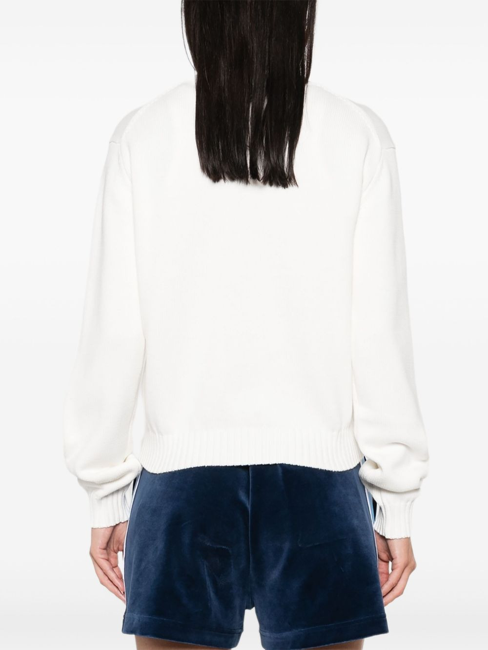 Mushroom-embroidered crew-neck sweater - 4