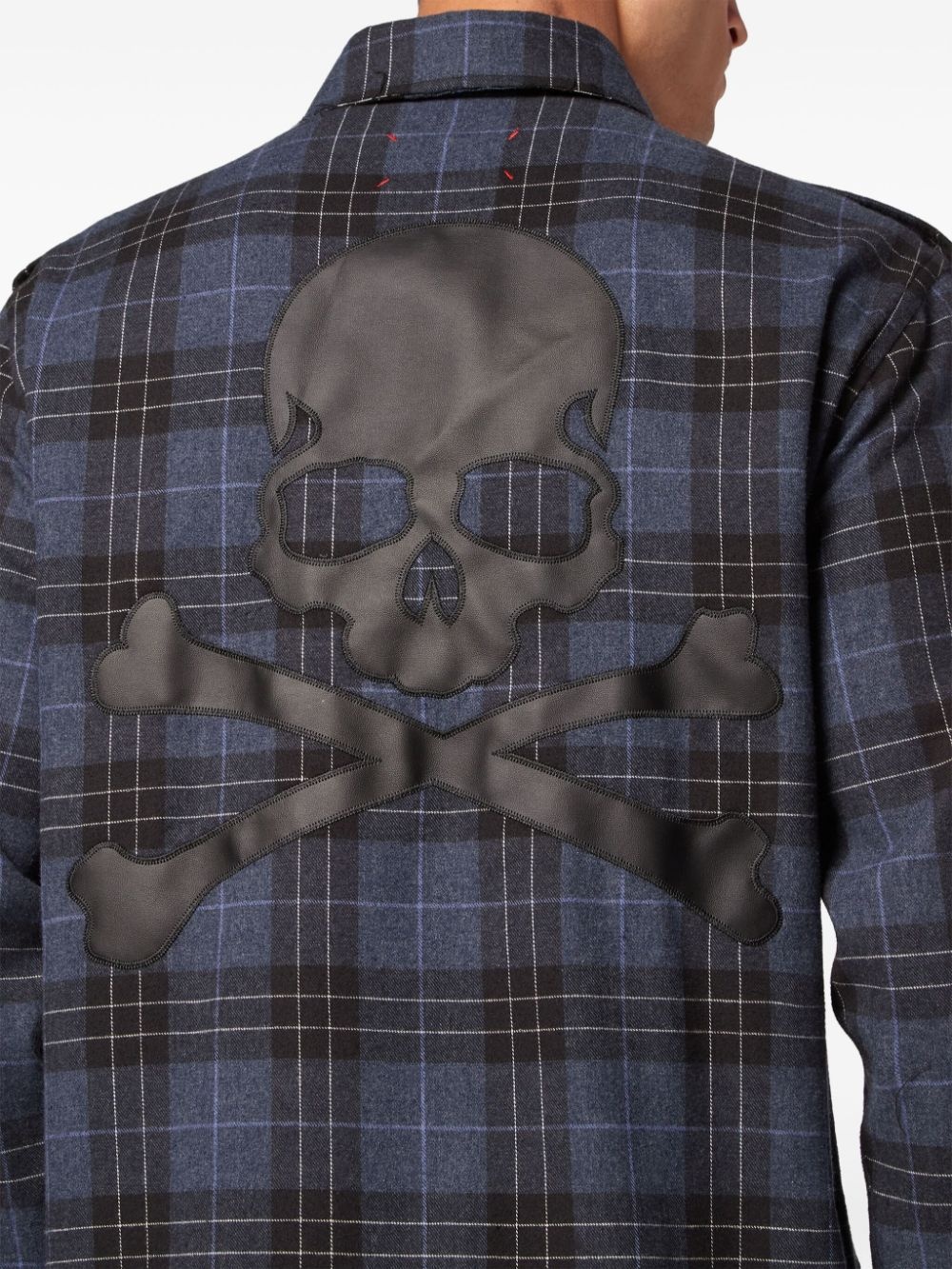 Skull&Bones-print cotton shirt - 4