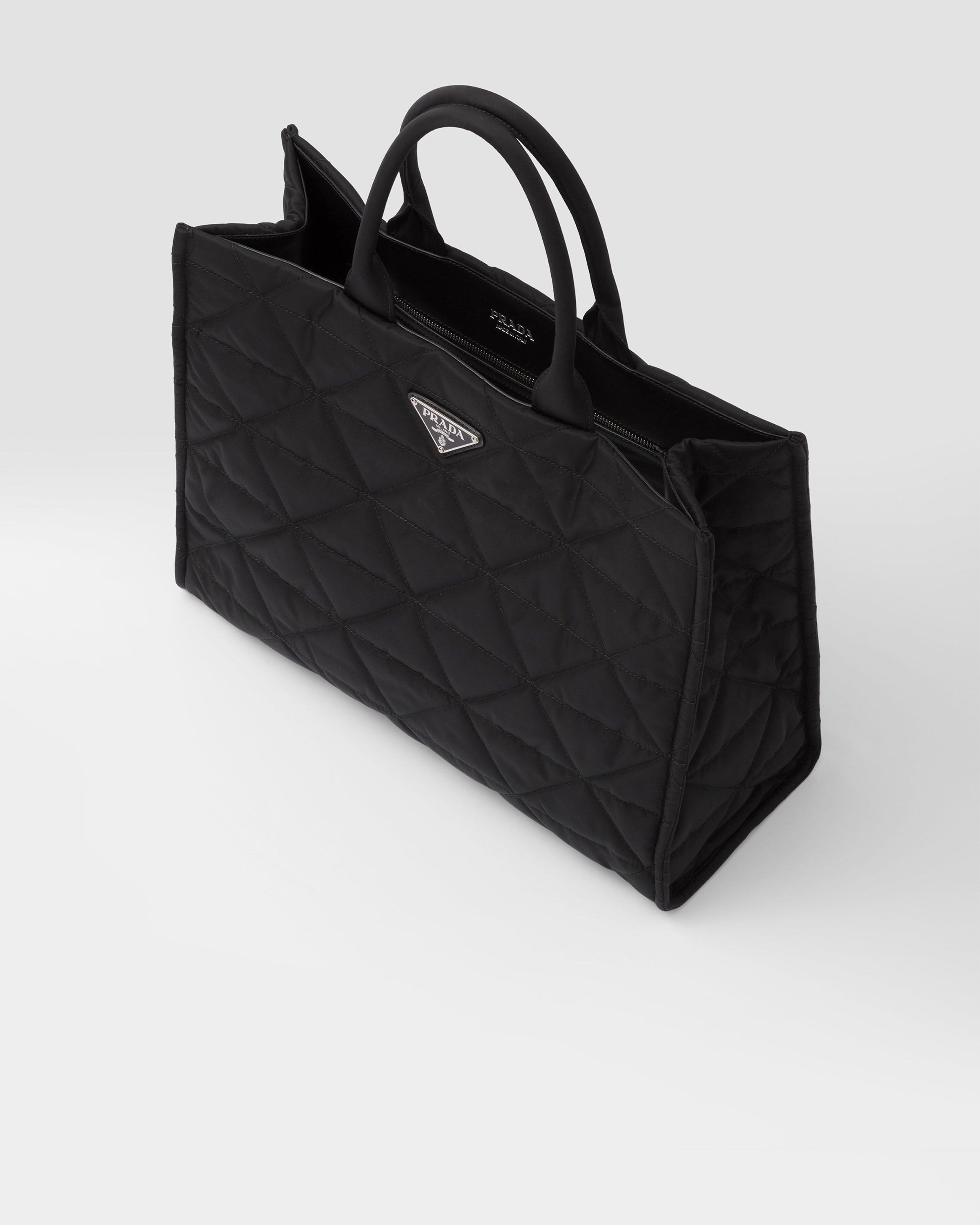 Re-Nylon shopping bag with topstitching - 3
