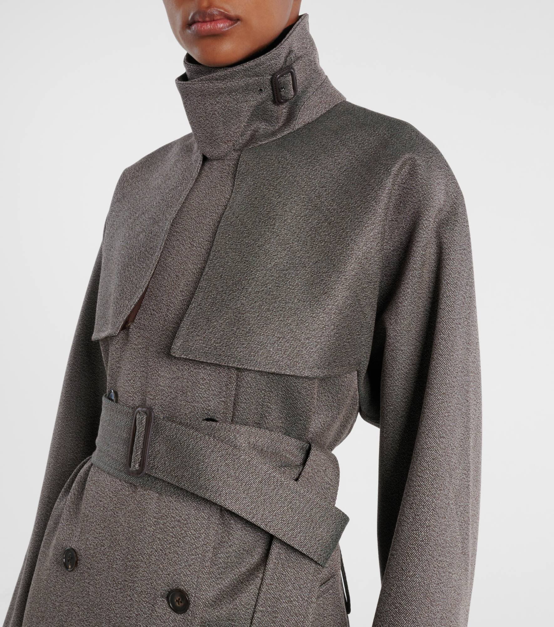 Rhydian virgin wool gabardine trench coat - 4
