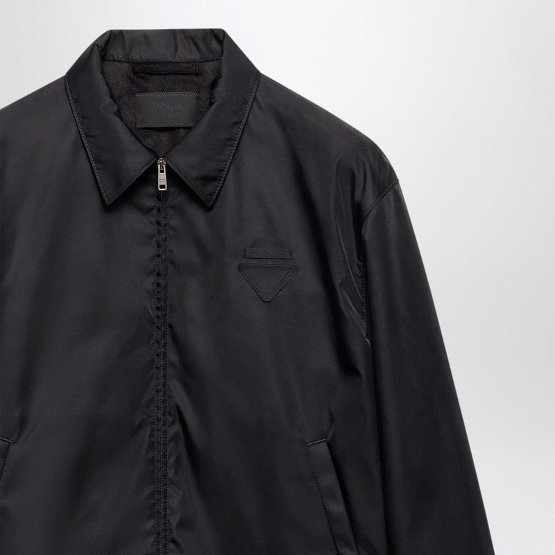 Prada Black Jacket With Zip In Re-Nylon Men - 2