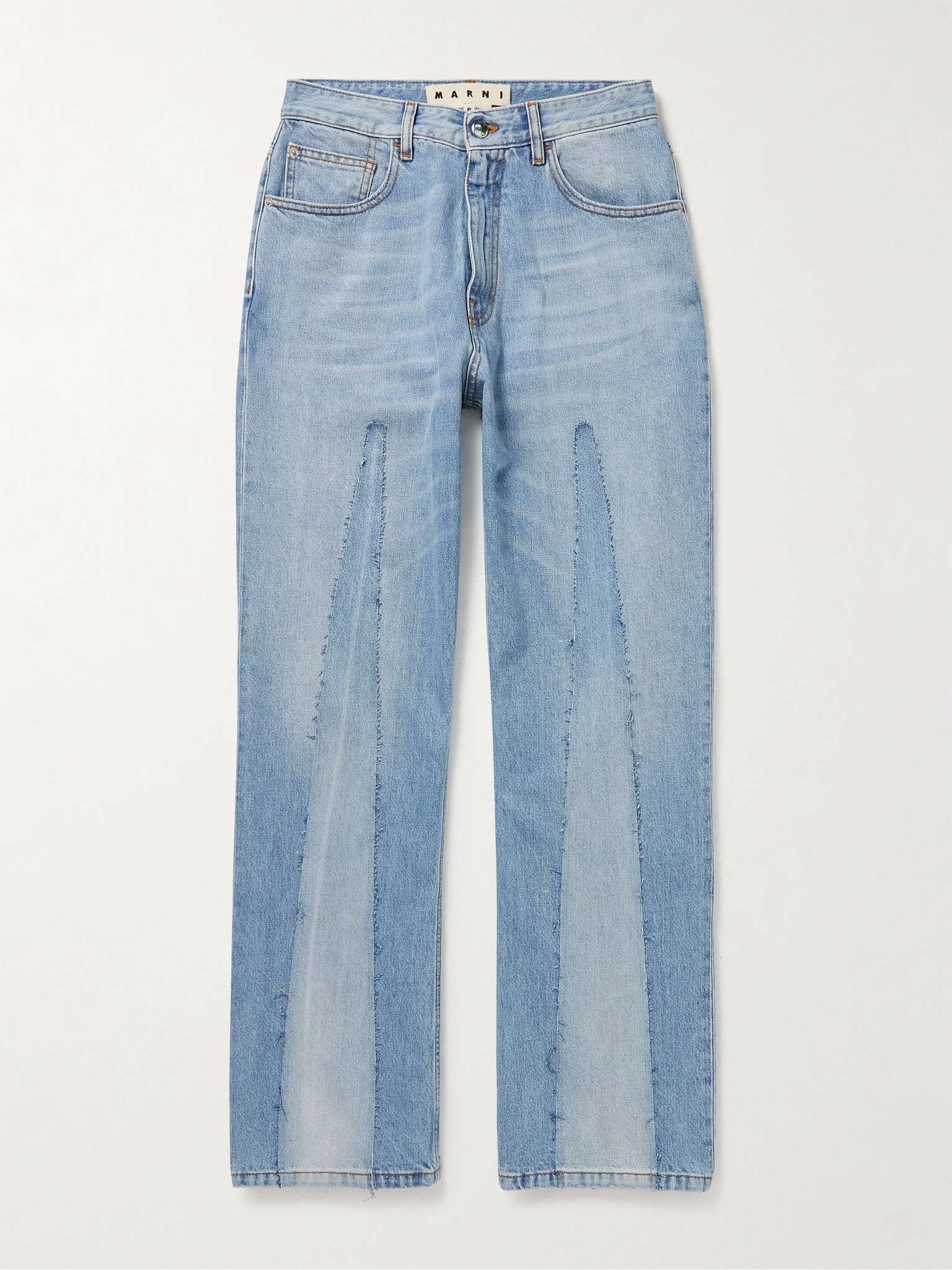 Faded Patchwork Jeans - 1