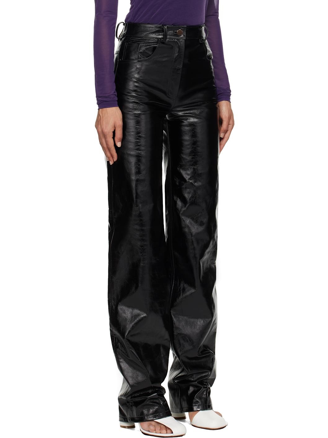 Black Vante Leather Pants - 2