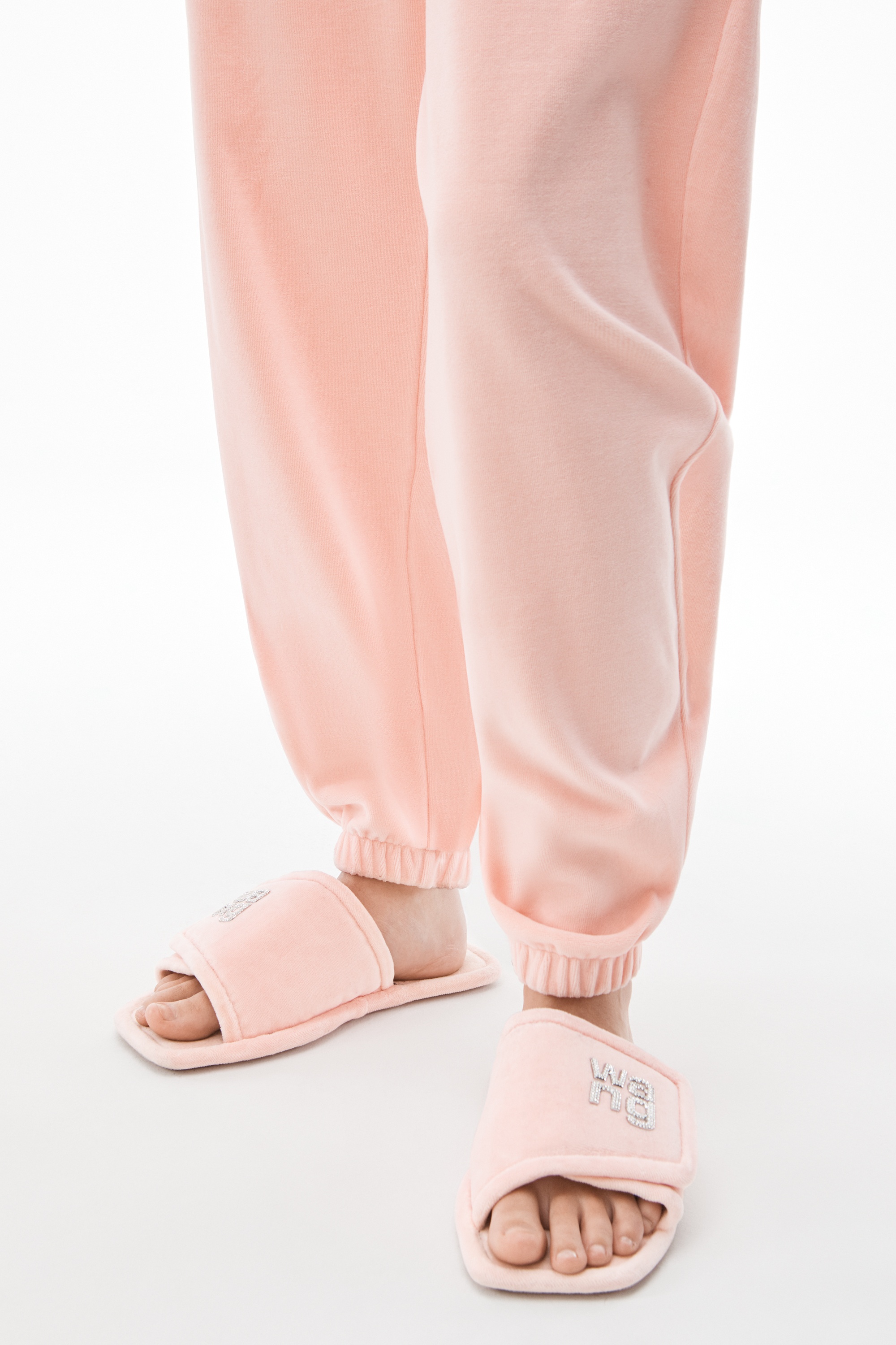 CRYSTAL LOGO SWEATPANT IN SOFT VELOUR - 5