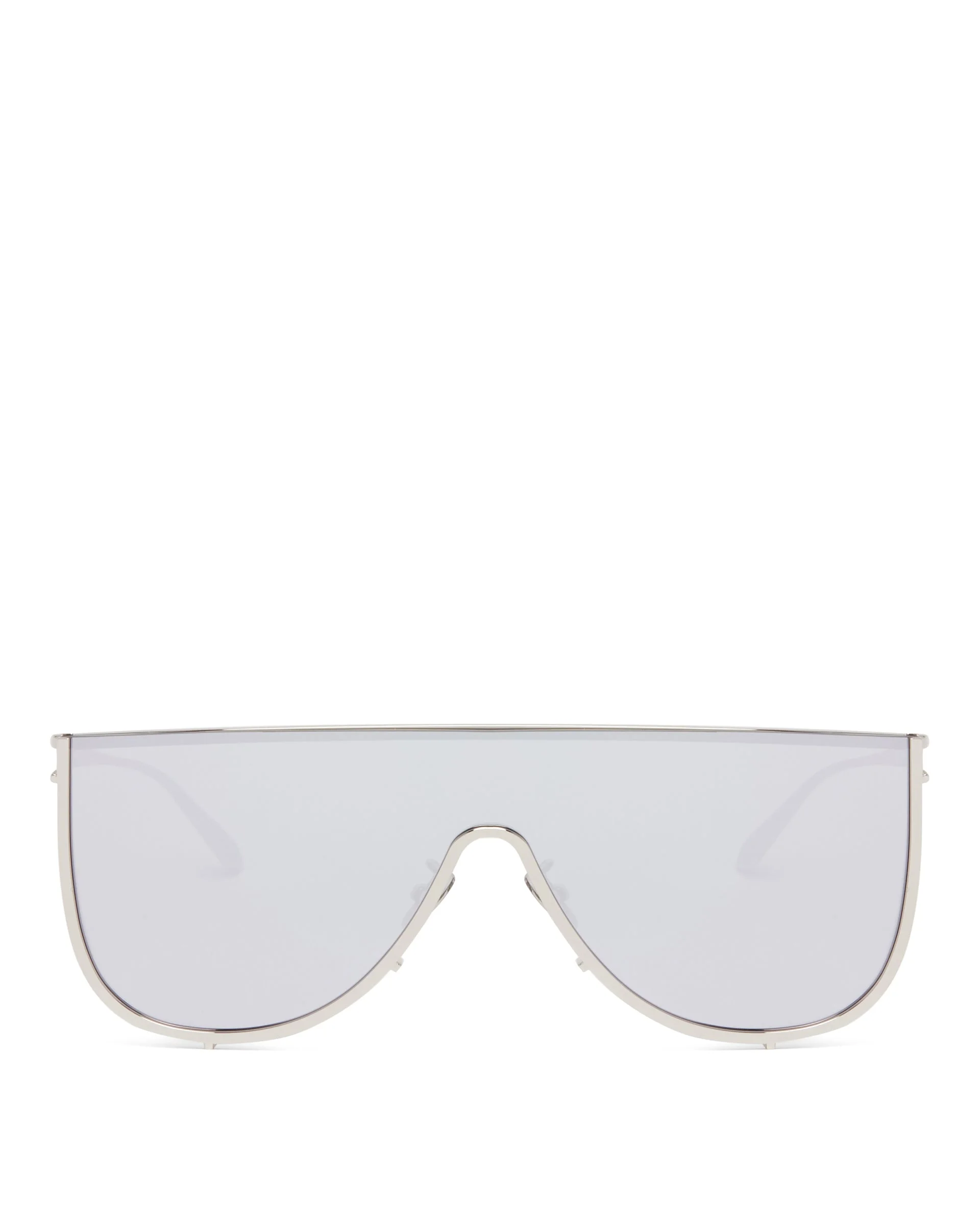 Silver Metal Shield Sunglasses - 1