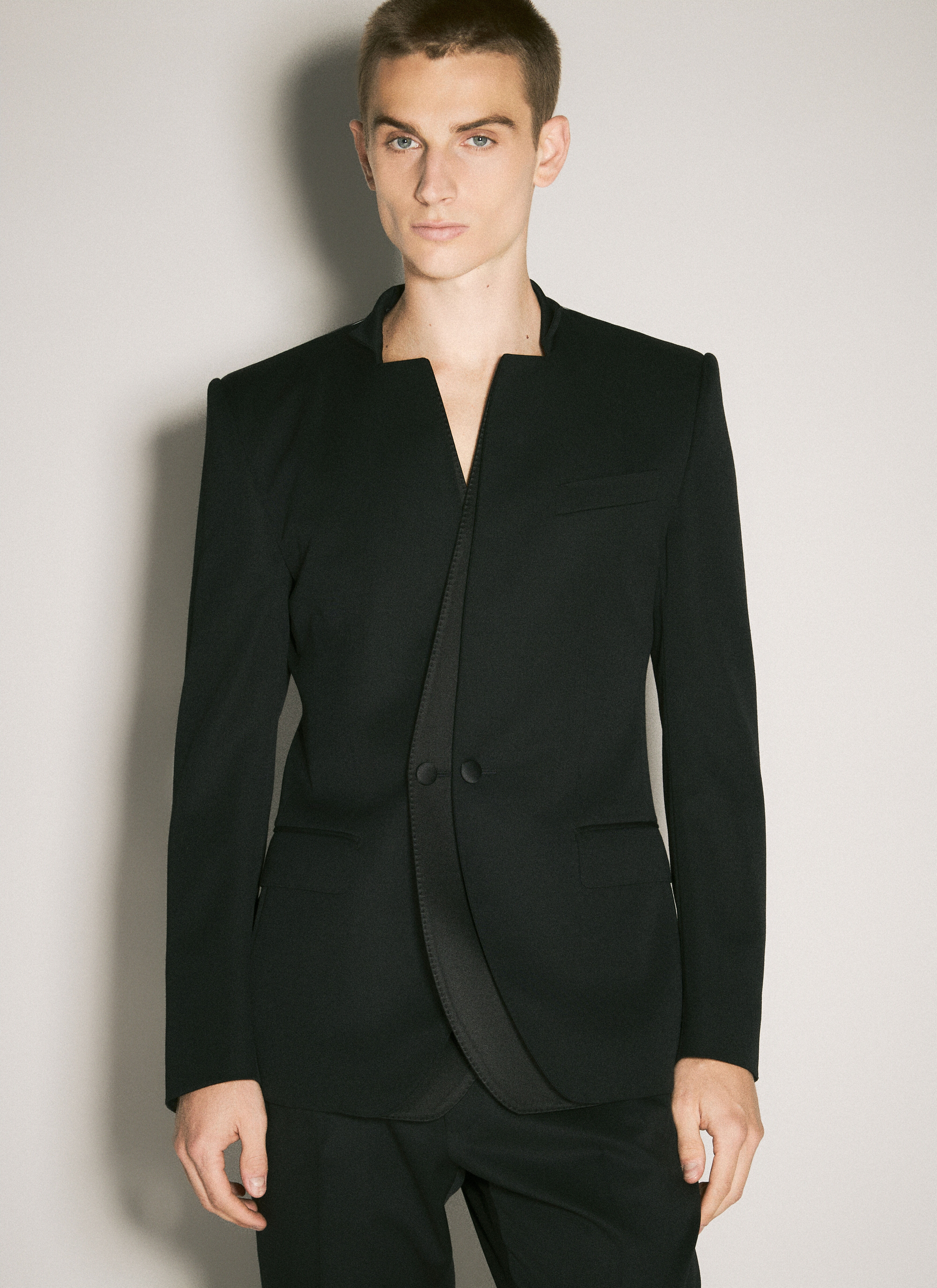 Single-Breasted Wool Jacket - 1