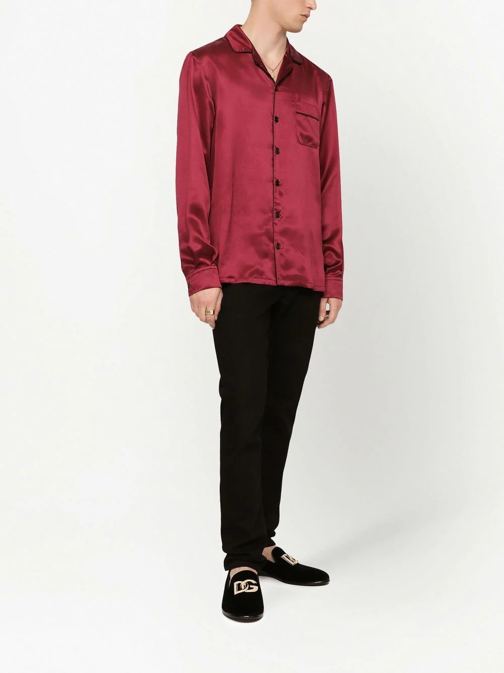 silk long-sleeve shirt - 3