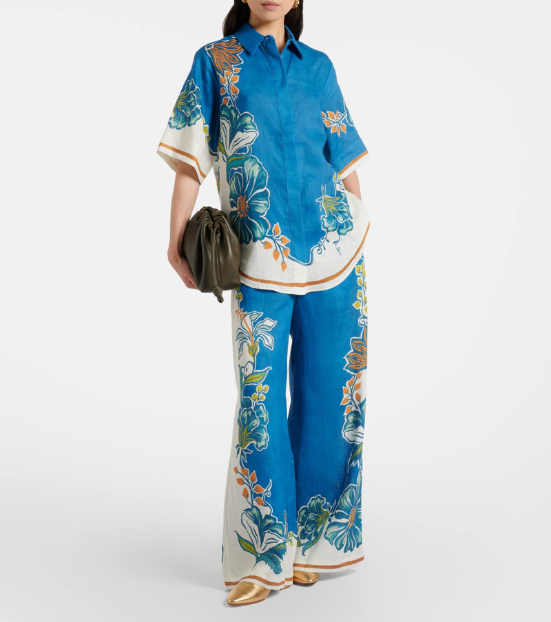 ALÉMAIS Luda floral linen shirt outlook