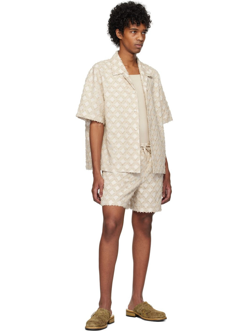 LE17SEPTEMBRE Beige Argyle Jacquard Shirt outlook