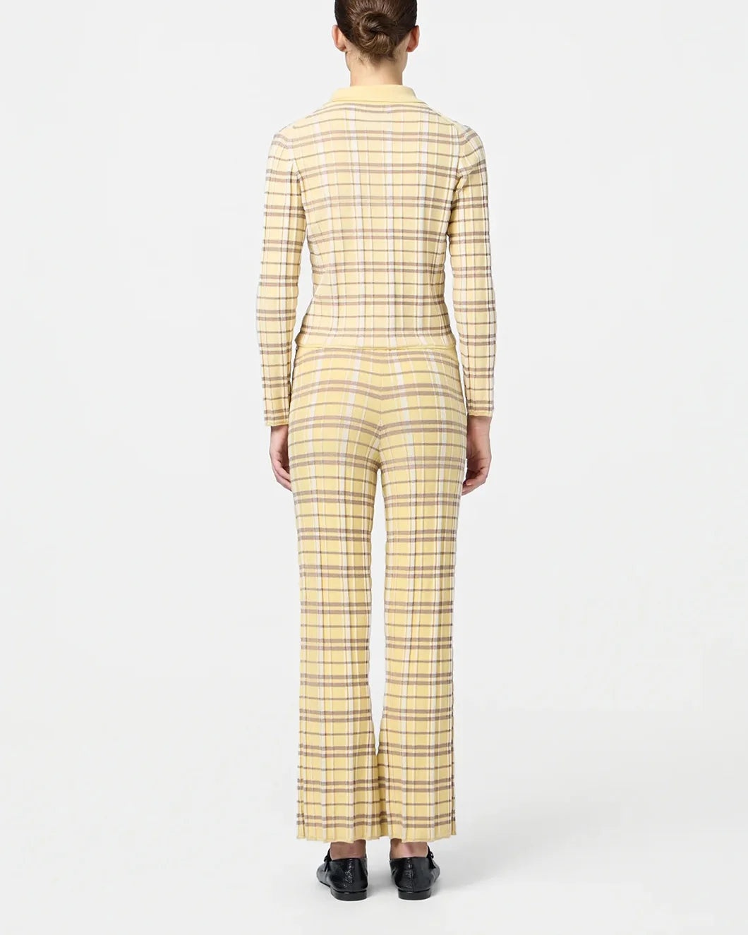 PLAID FLARE PANT BUTTER COMBO - 5