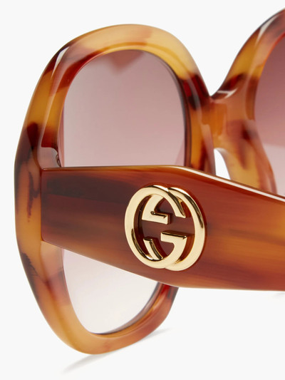 GUCCI Round tortoiseshell-acetate sunglasses outlook