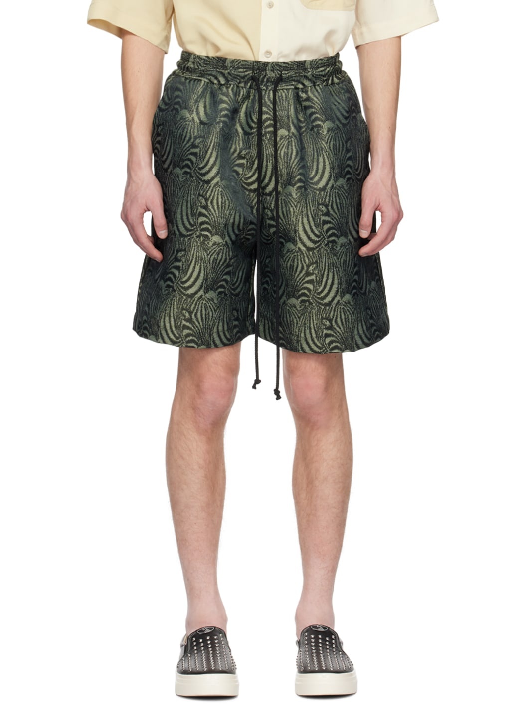 Green Drawstring Shorts - 1