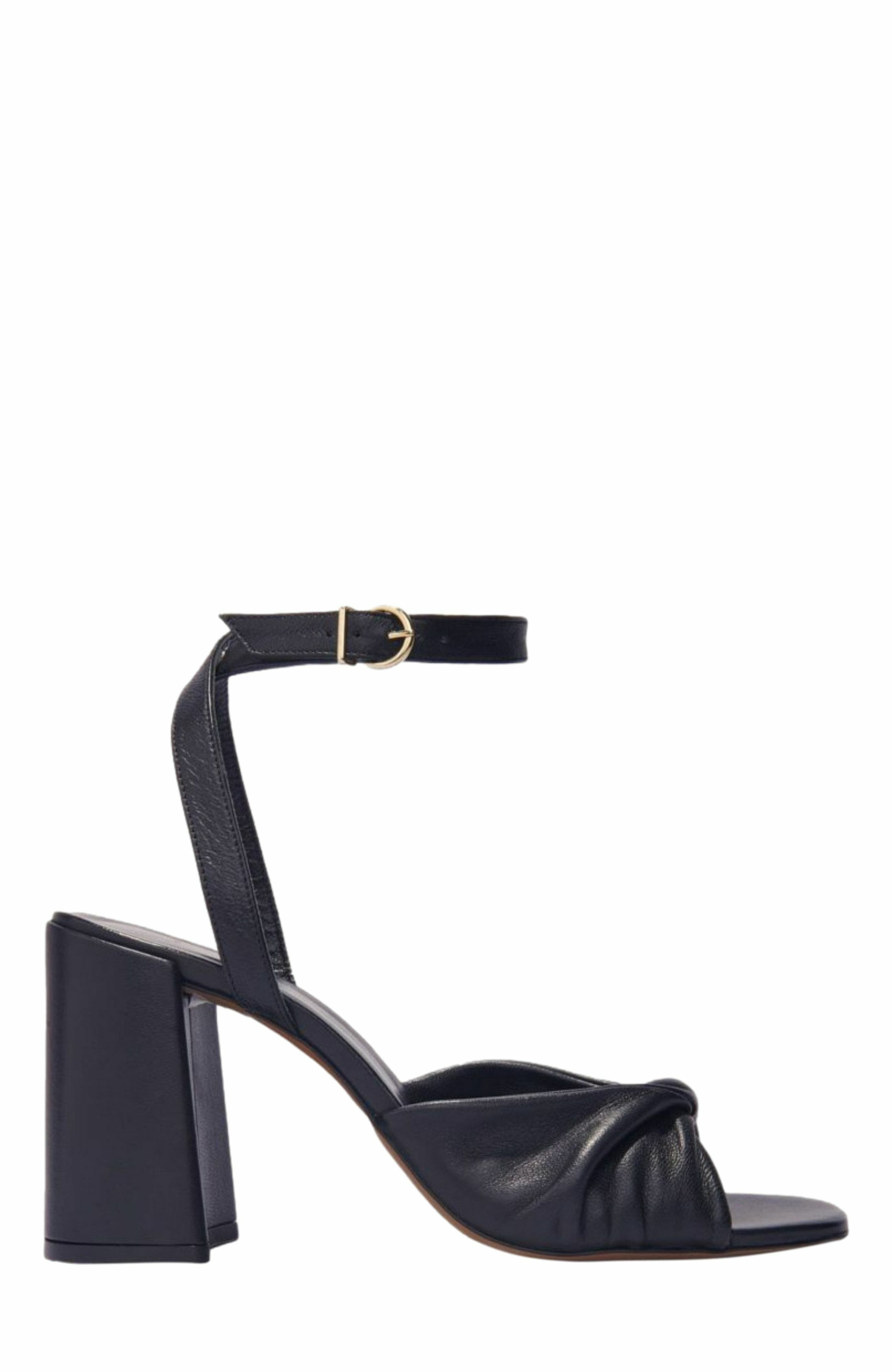 maje Plain leather sandals with heels in Black at Nordstrom - 1