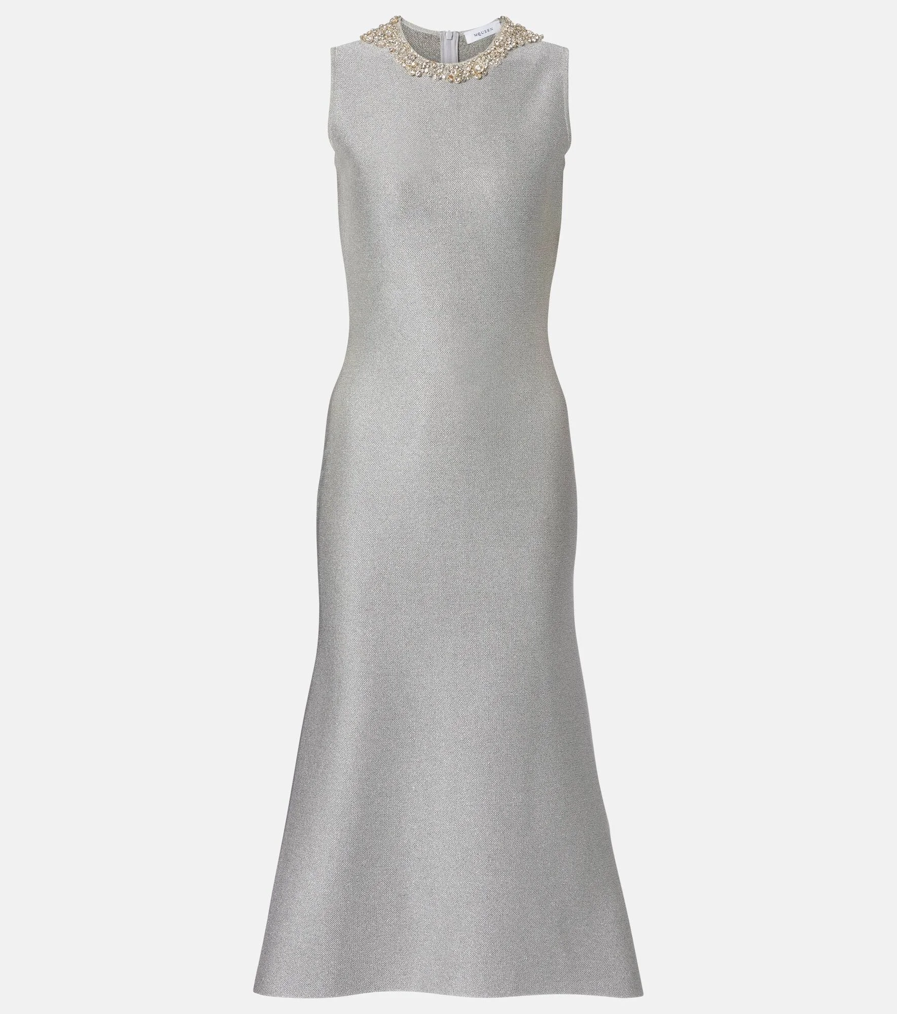 Embellished lamé cocktail dress - 1