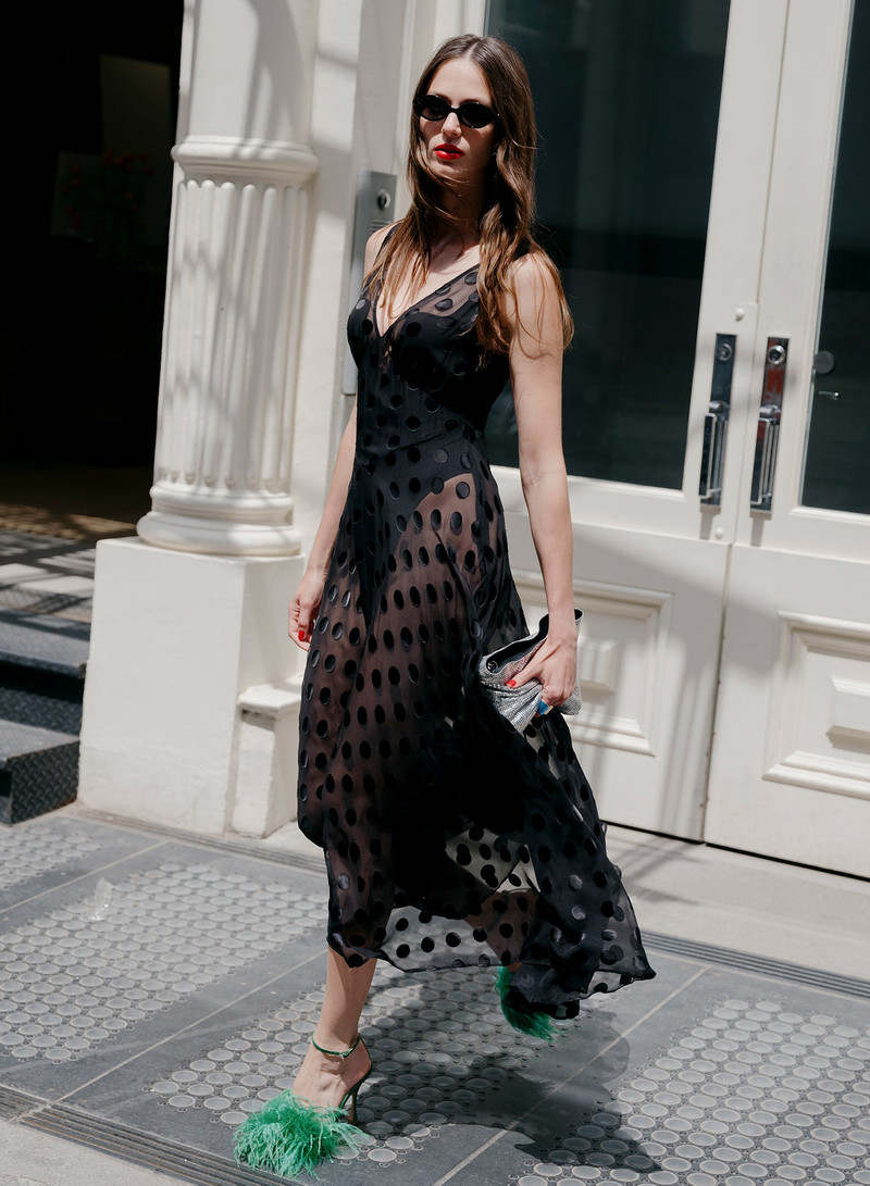 Silk Dot Gown 1