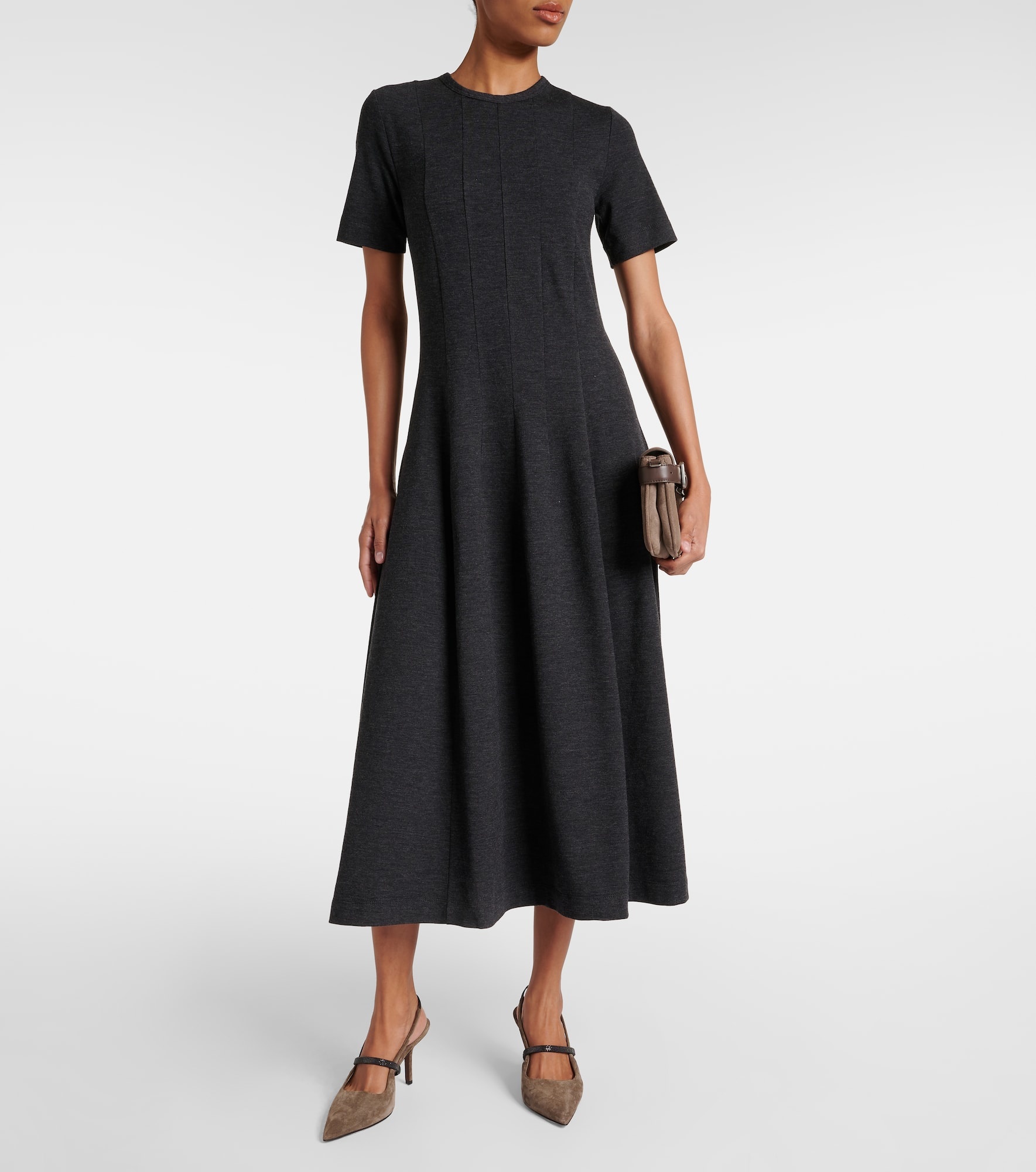 Wool and cashmere midi dress - 2