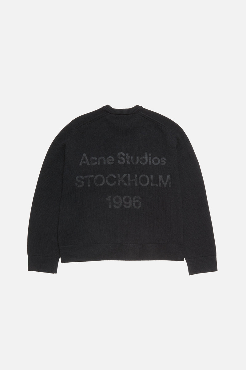 Wool logo jumper - Black/black 1