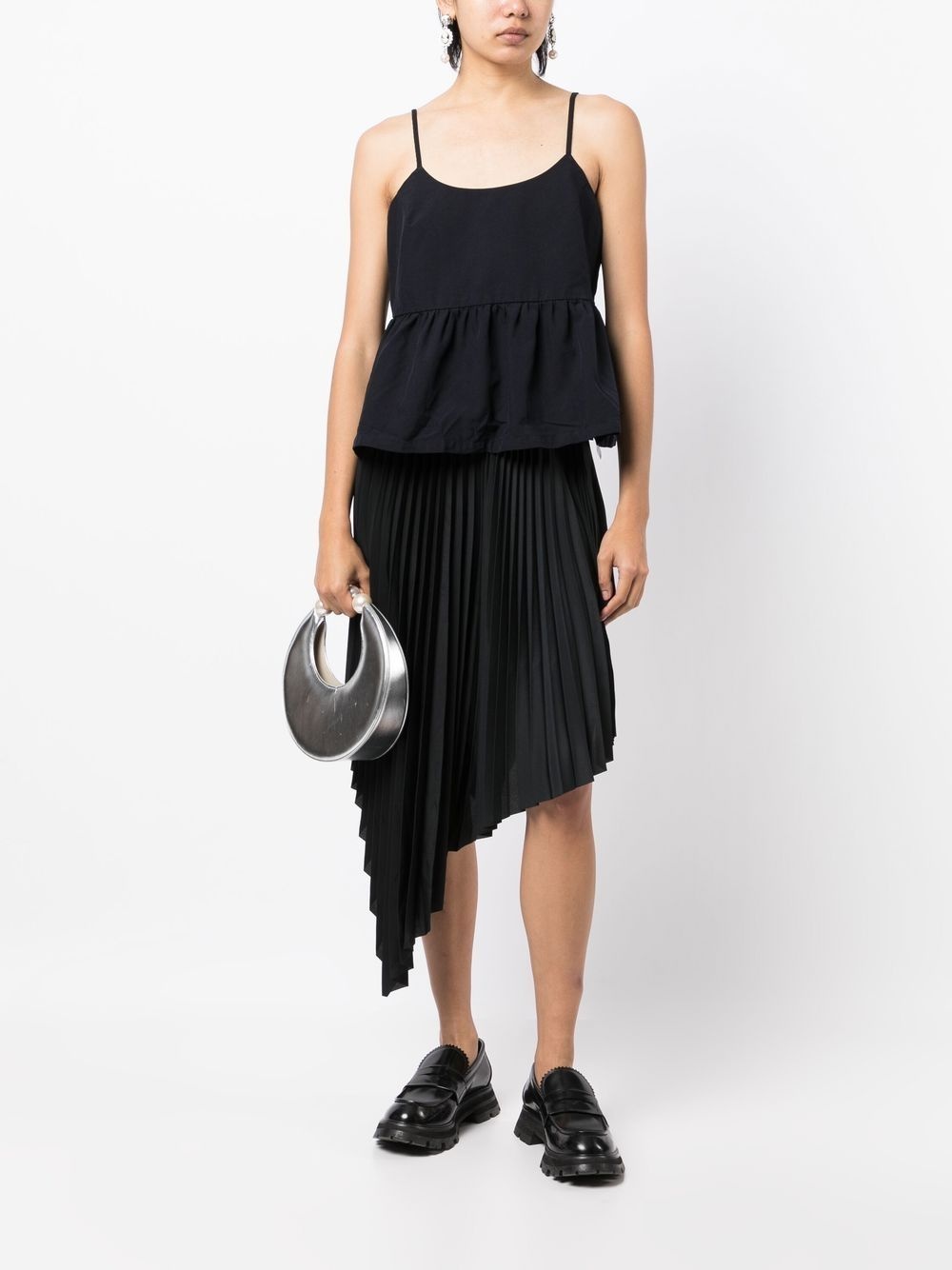 peplum-waist sleeveless top - 2